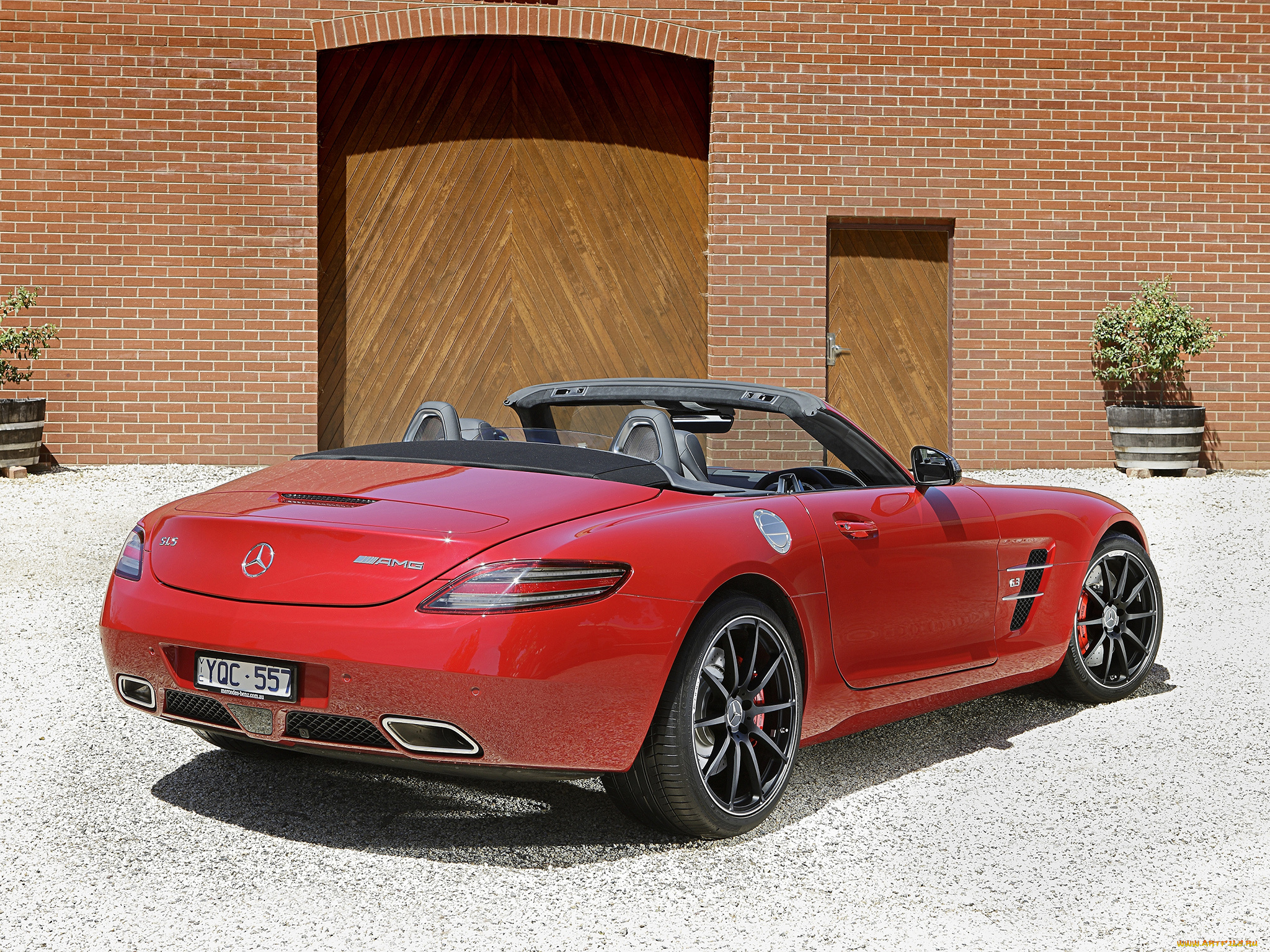 автомобили, mercedes-benz, au-spec, roadster, amg, sls, 63, красный, r197