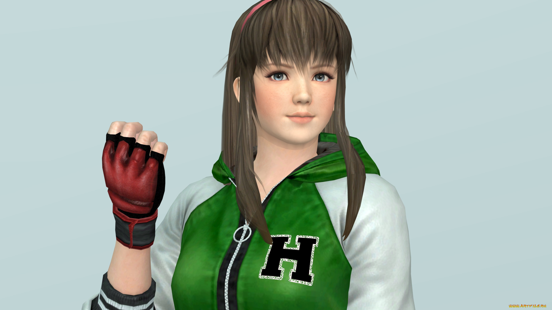 3д, графика, аниме, , anime, фон, взгляд, девушка