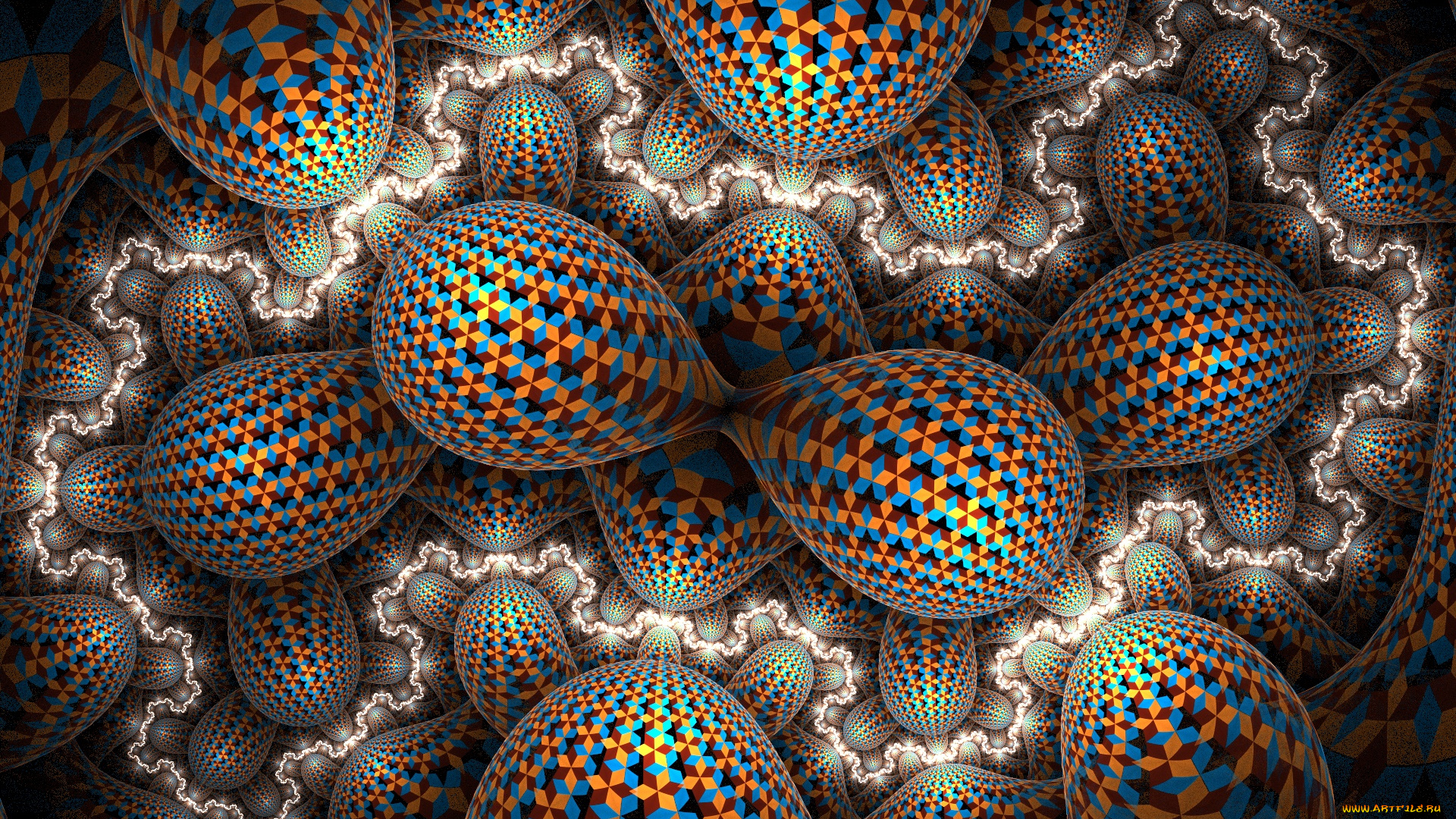 3д, графика, фракталы, , fractal, узор, цвета, фон