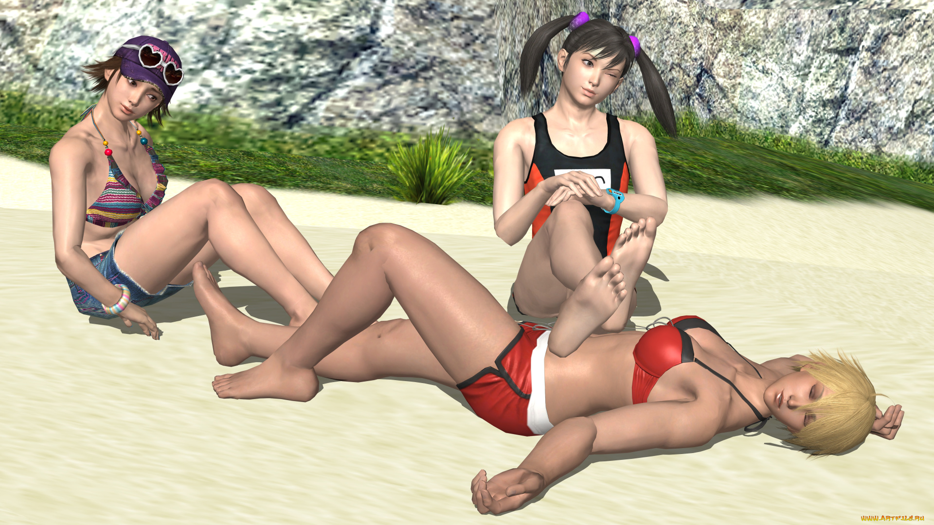 3д, графика, люди, , people, девушки, фон, взгляд