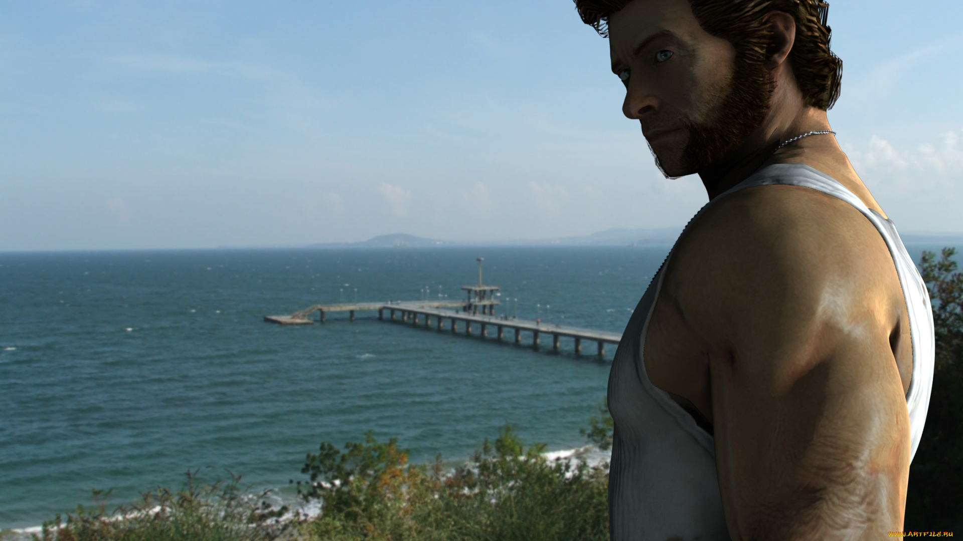 3д, графика, люди, , people, мужчина, взгляд, фон