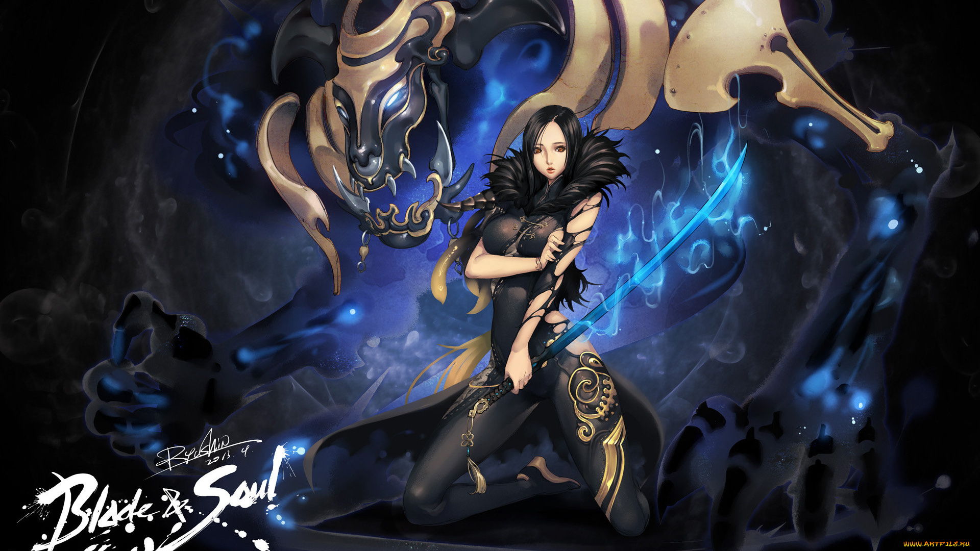 blade, and, soul, видео, игры, девушка, меч, демон