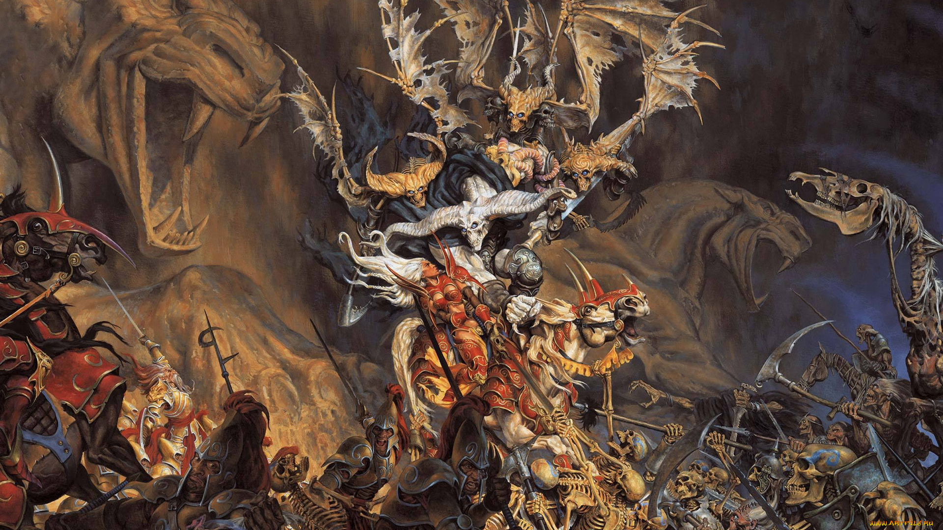 фэнтези, нежить, война, миров, демоны, битва