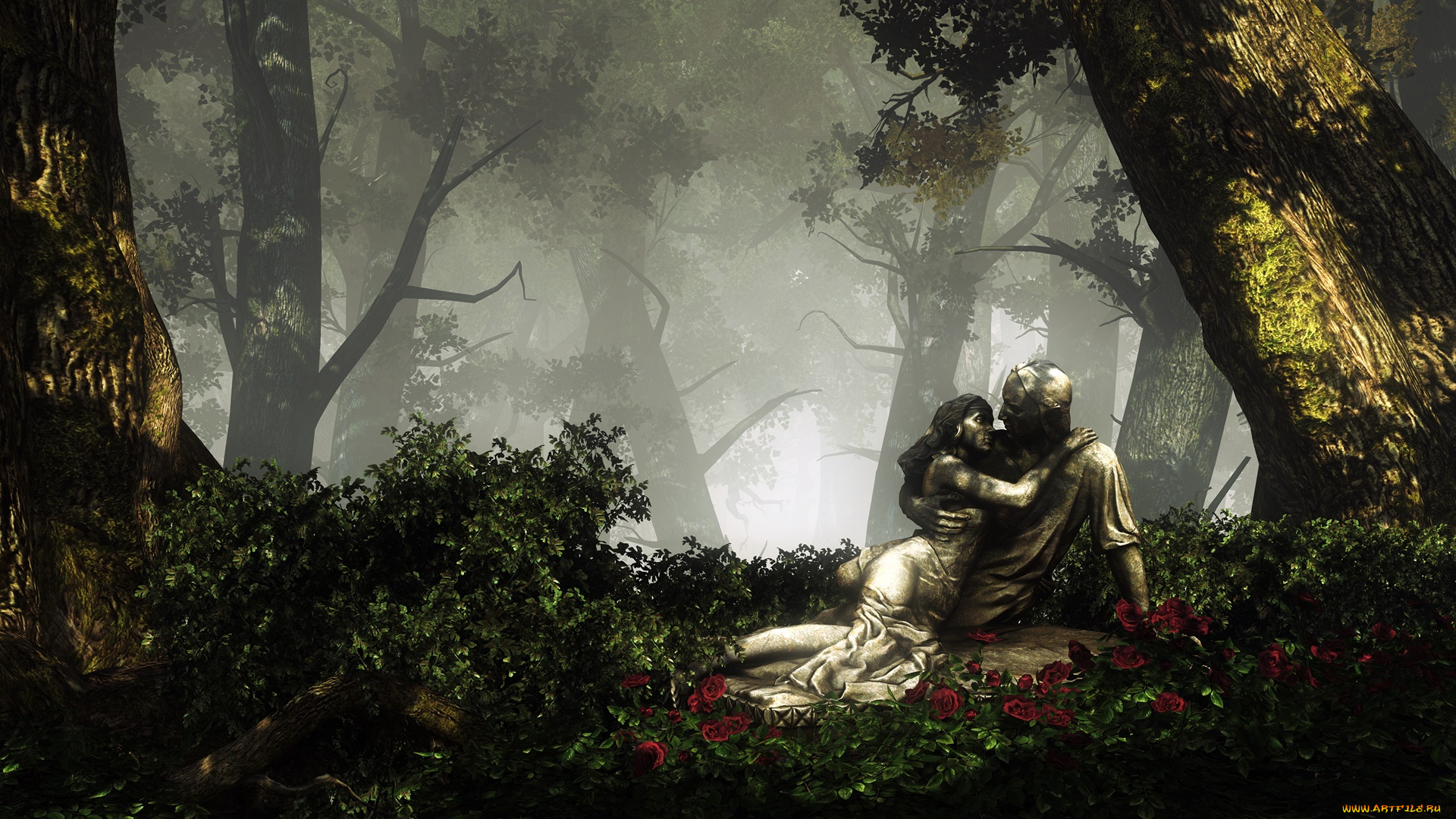 the, witcher, 2, , assassins, of, kings, видео, игры, фон, взгляд, девушка, лес, парень