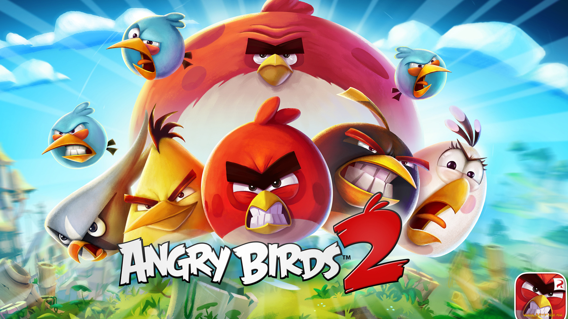 видео, игры, -, angry, birds, 2, angry, birds, 2