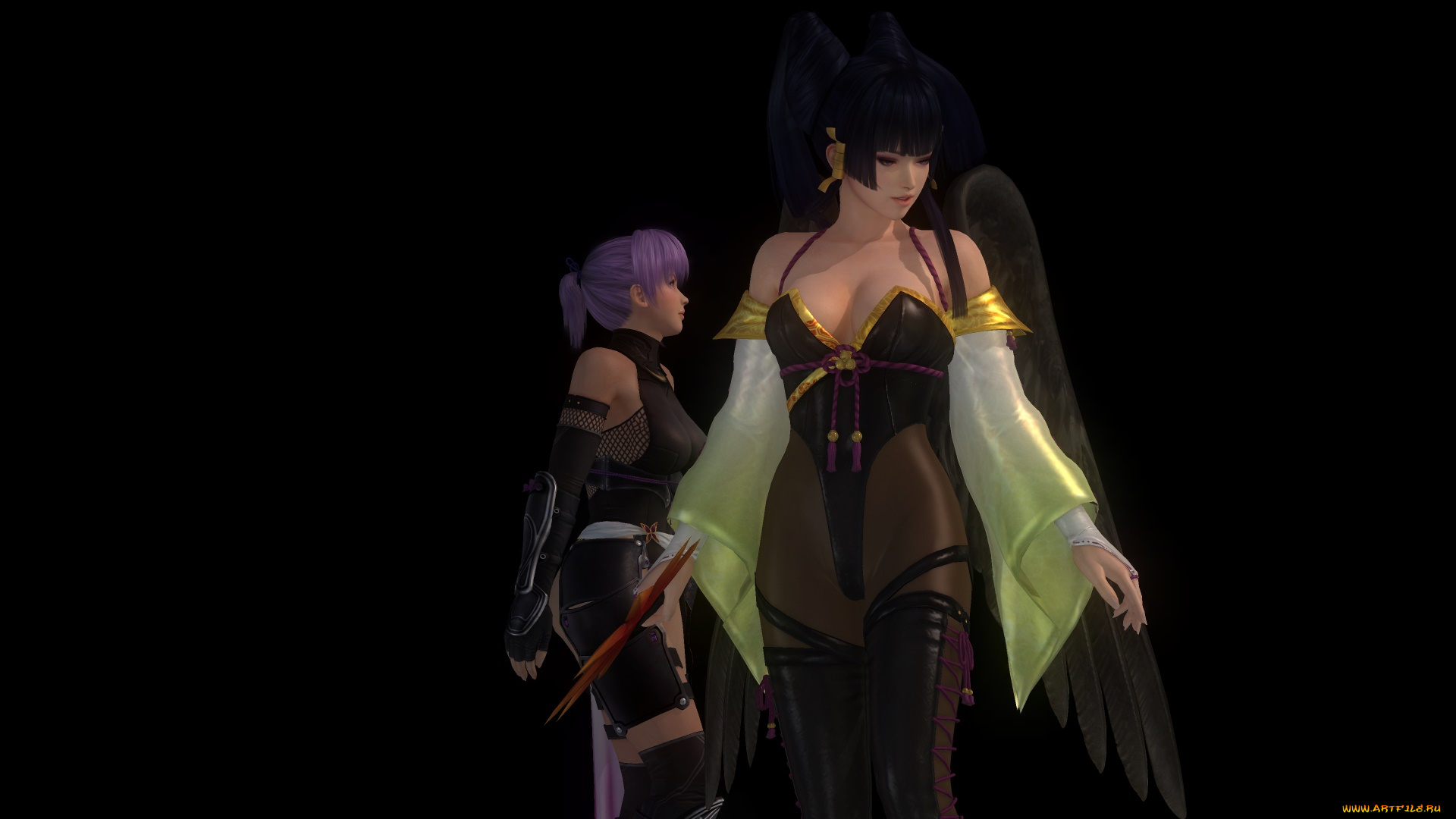 видео, игры, dead, or, alive, 5, демон, оружие, фон, взгляд, девушки