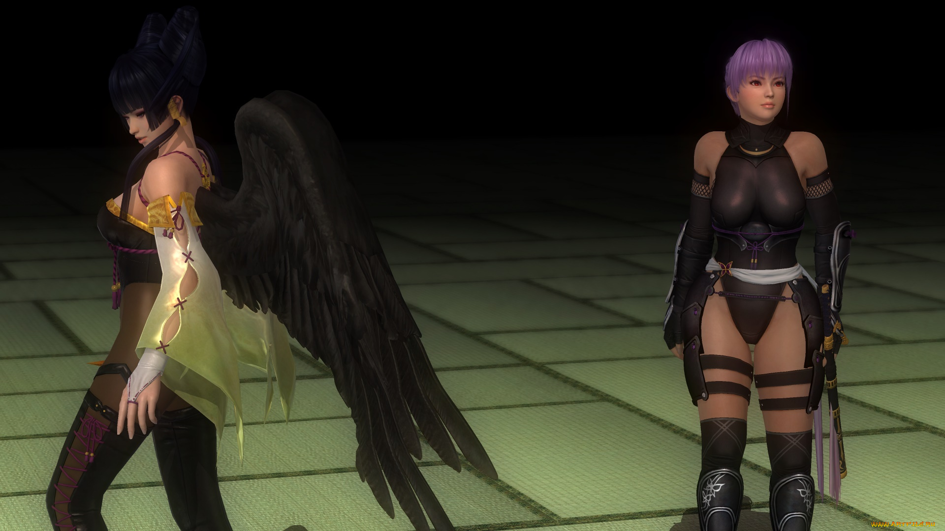 видео, игры, dead, or, alive, 5, оружие, фон, демон, взгляд, девушки