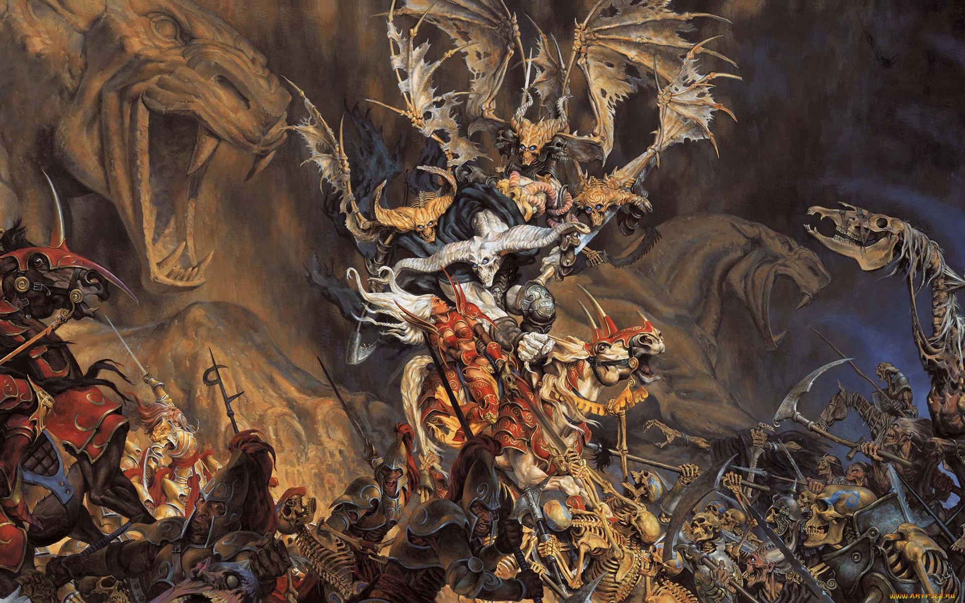 фэнтези, нежить, война, миров, демоны, битва