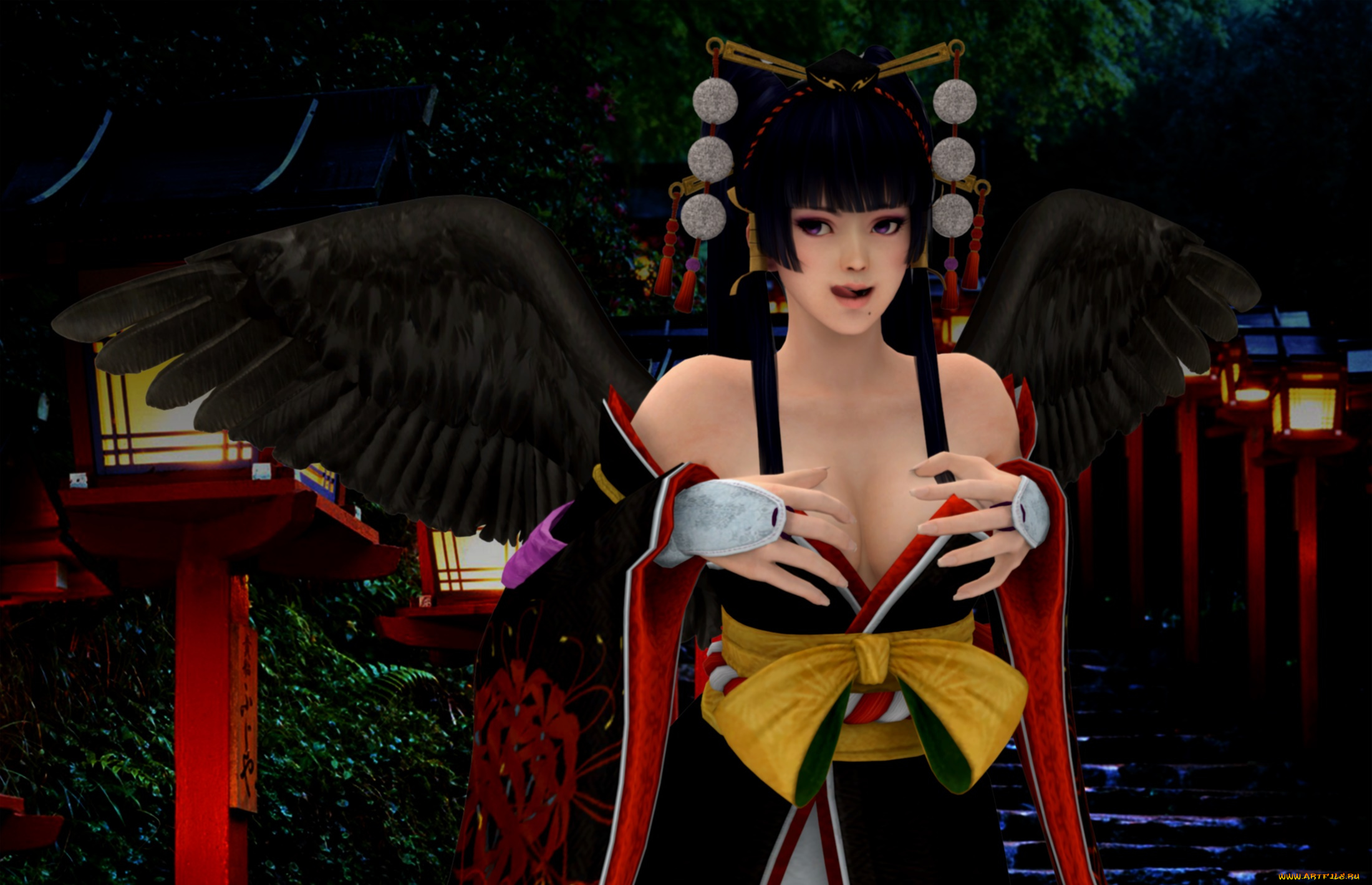 видео, игры, devil, may, cry, 5, девушка, взгляд, фон, демон