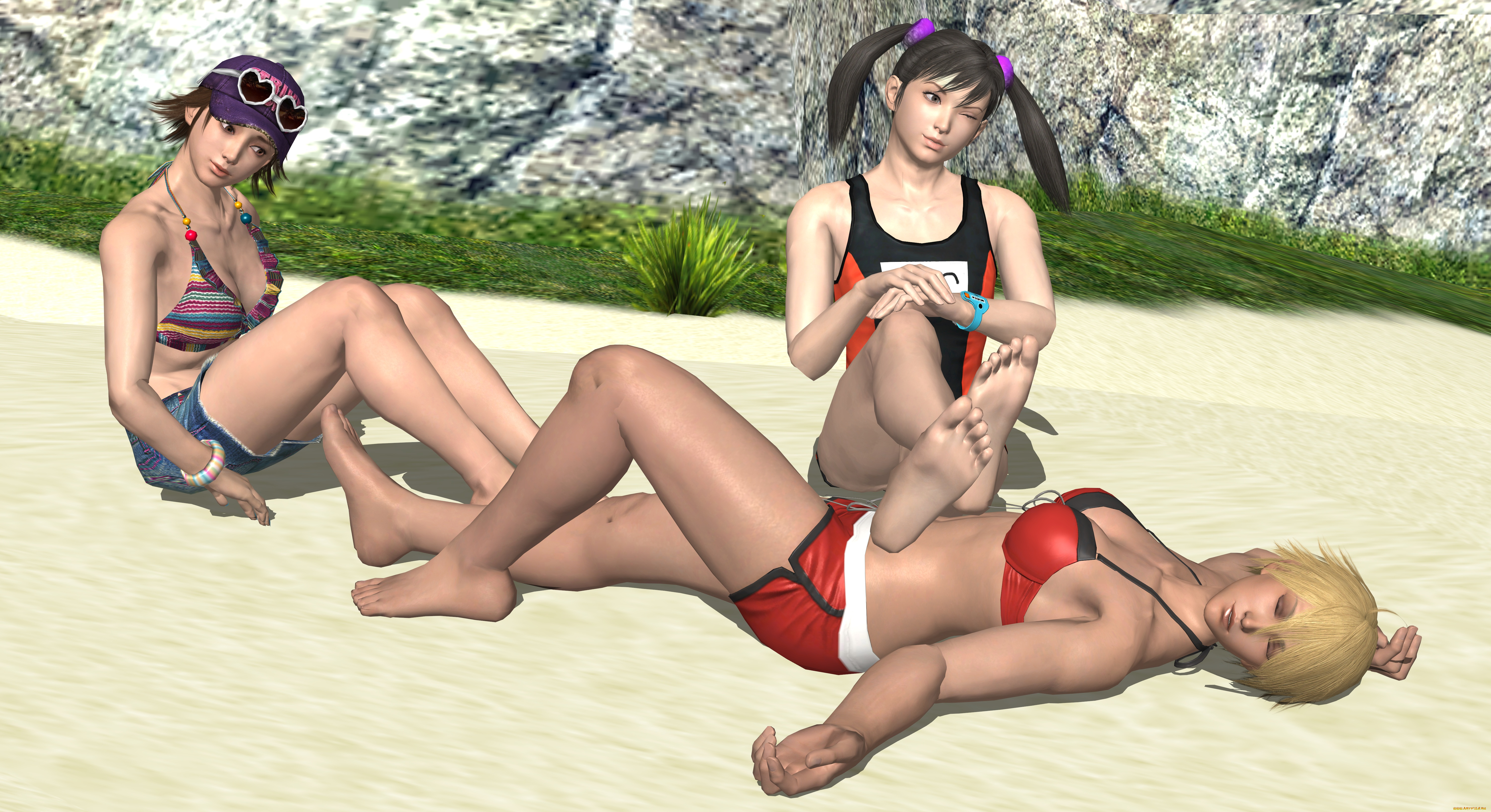 3д, графика, люди, , people, девушки, фон, взгляд