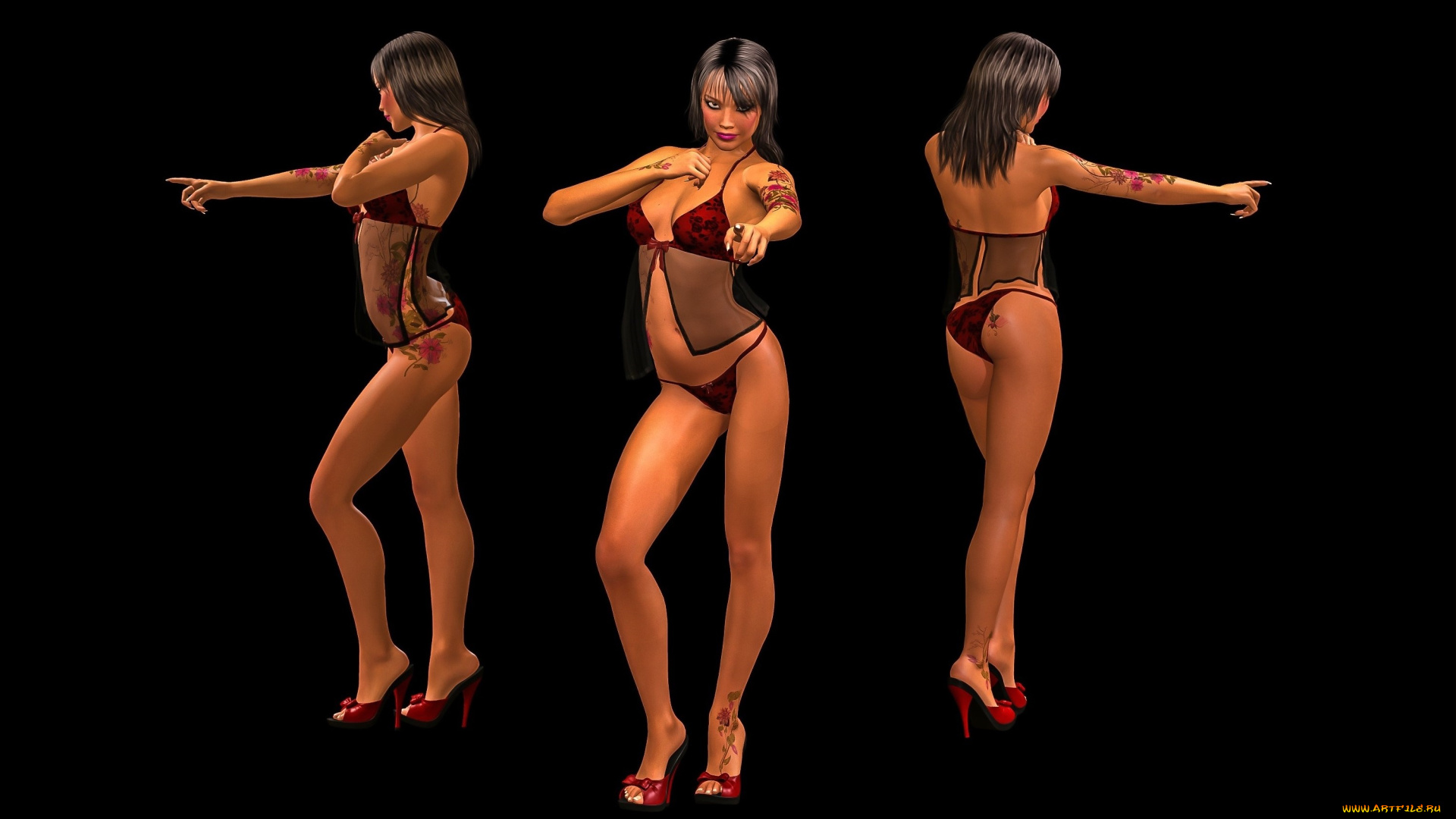 3д, графика, люди, , people, фон, взгляд, девушки