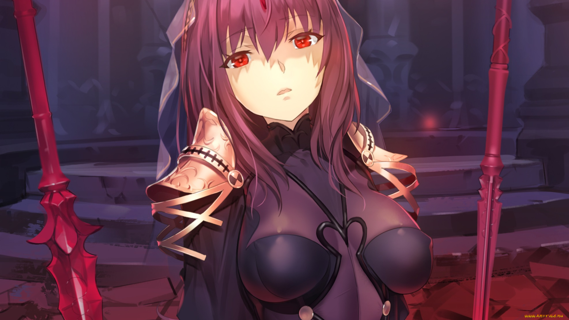 аниме, fate, stay, night, девушка