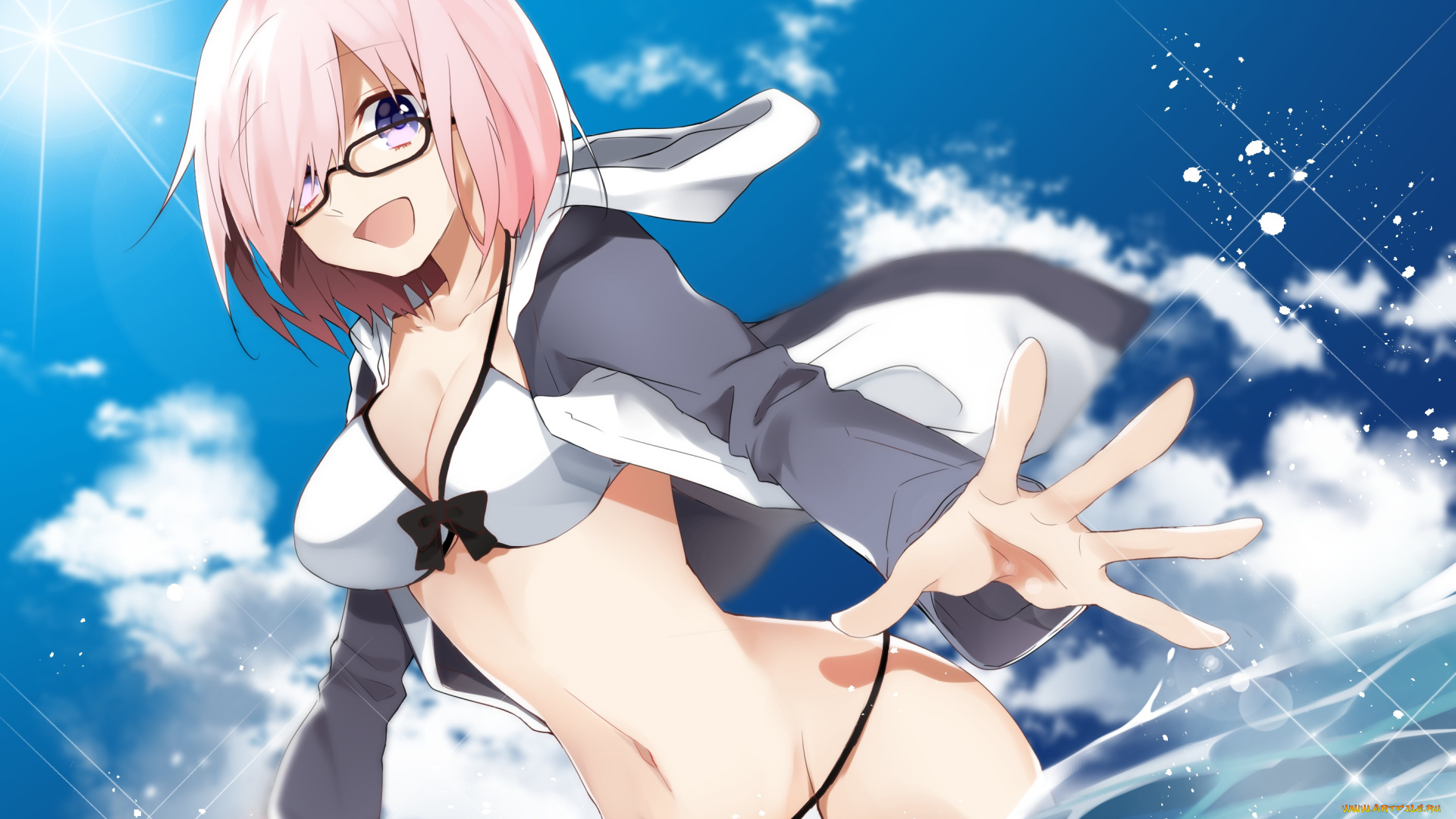 аниме, fate, stay, night, девушка