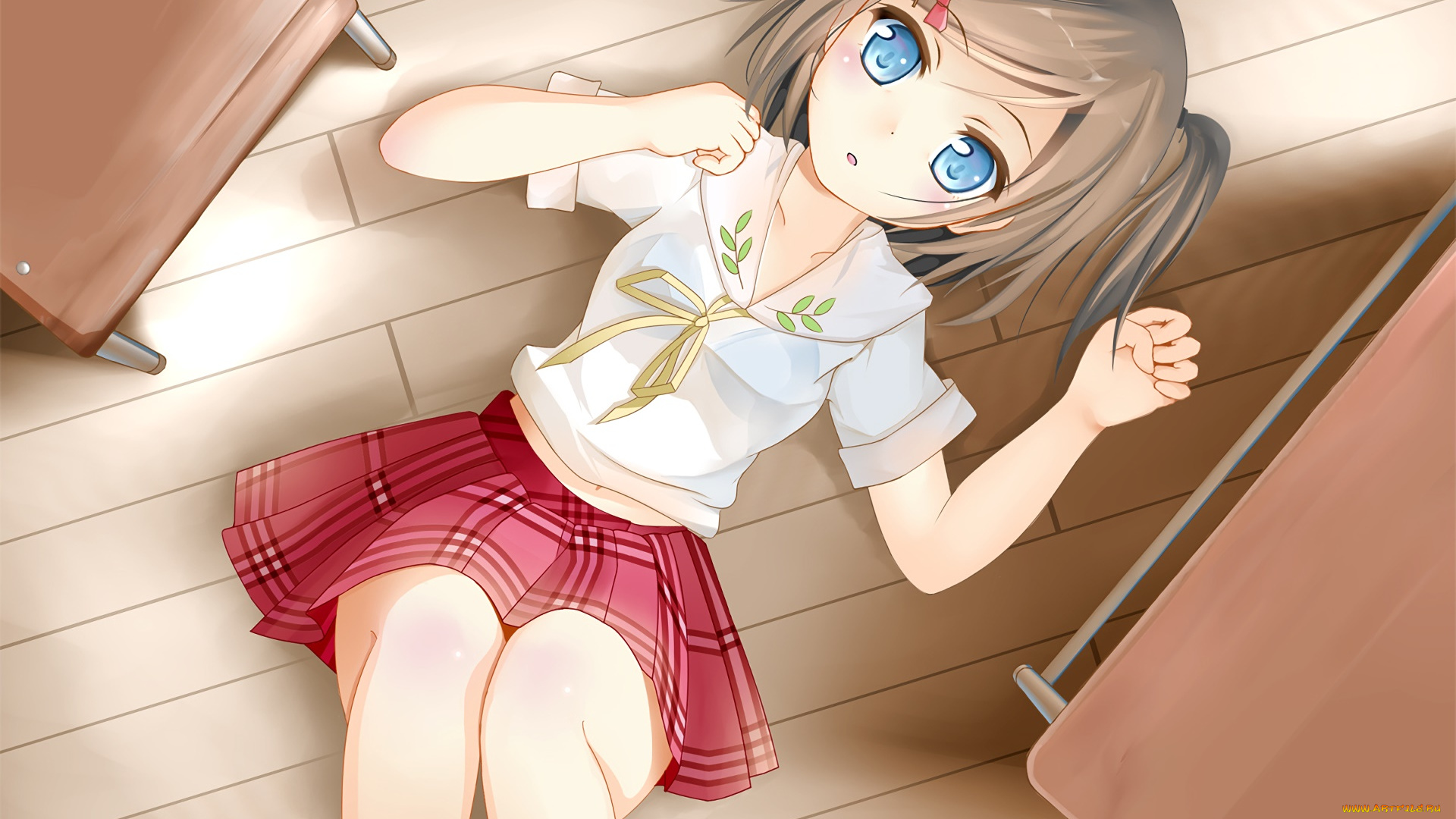 аниме, henneko, девушка, взгляд, фон