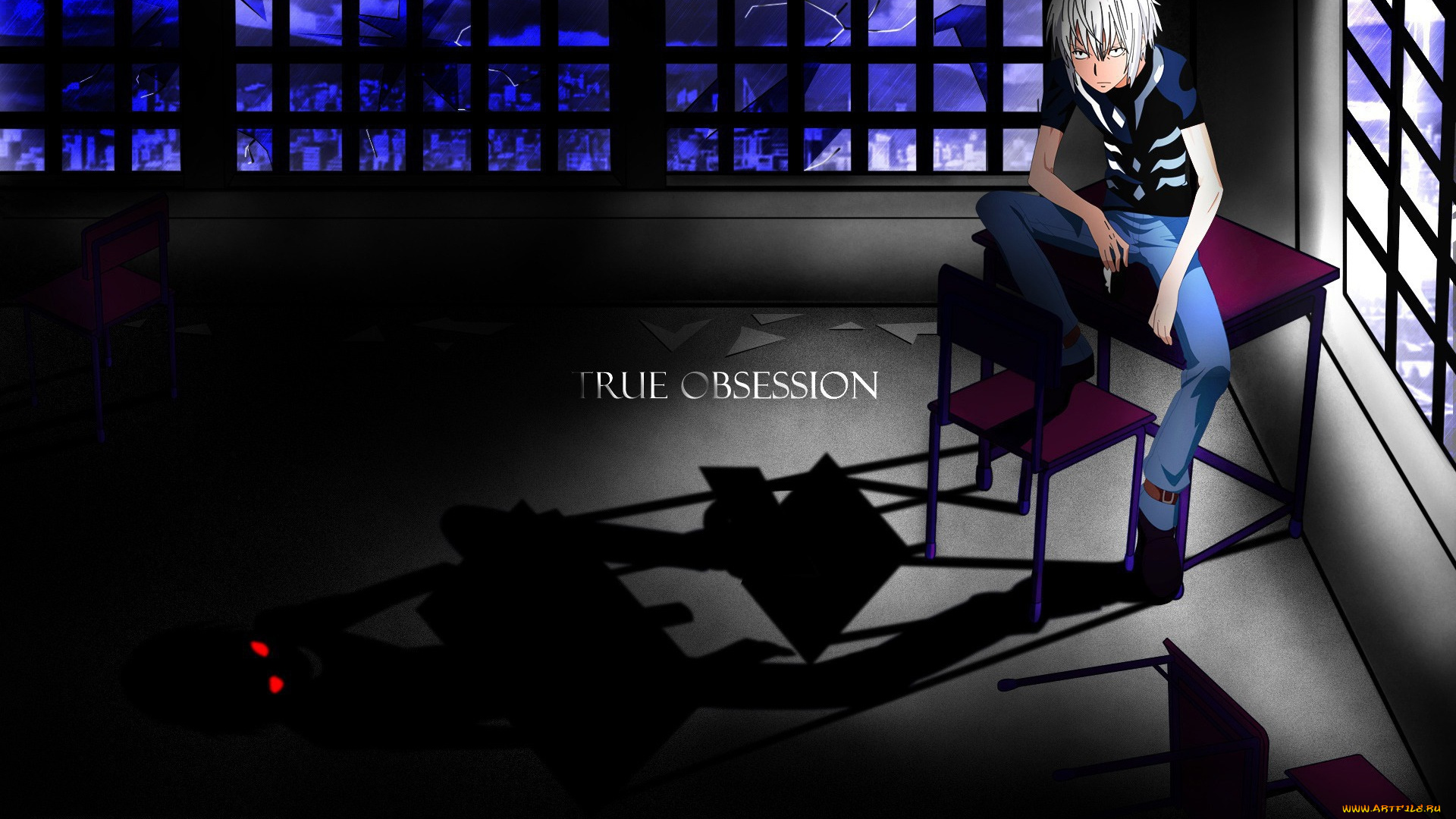 аниме, toaru, majutsu, no, index, парень, взгляд, фон