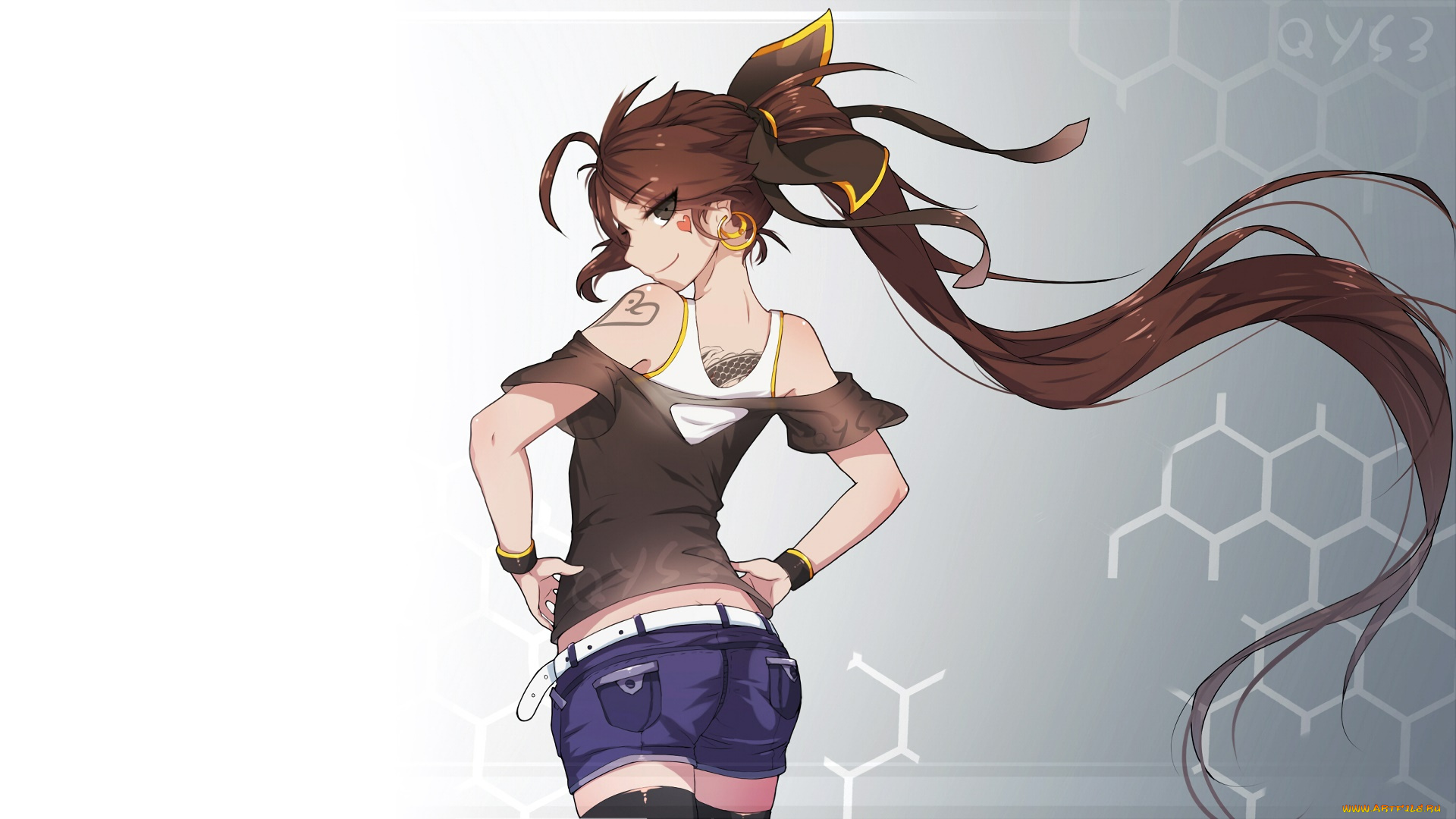 аниме, unknown, , другое, фон, девушка, взгляд