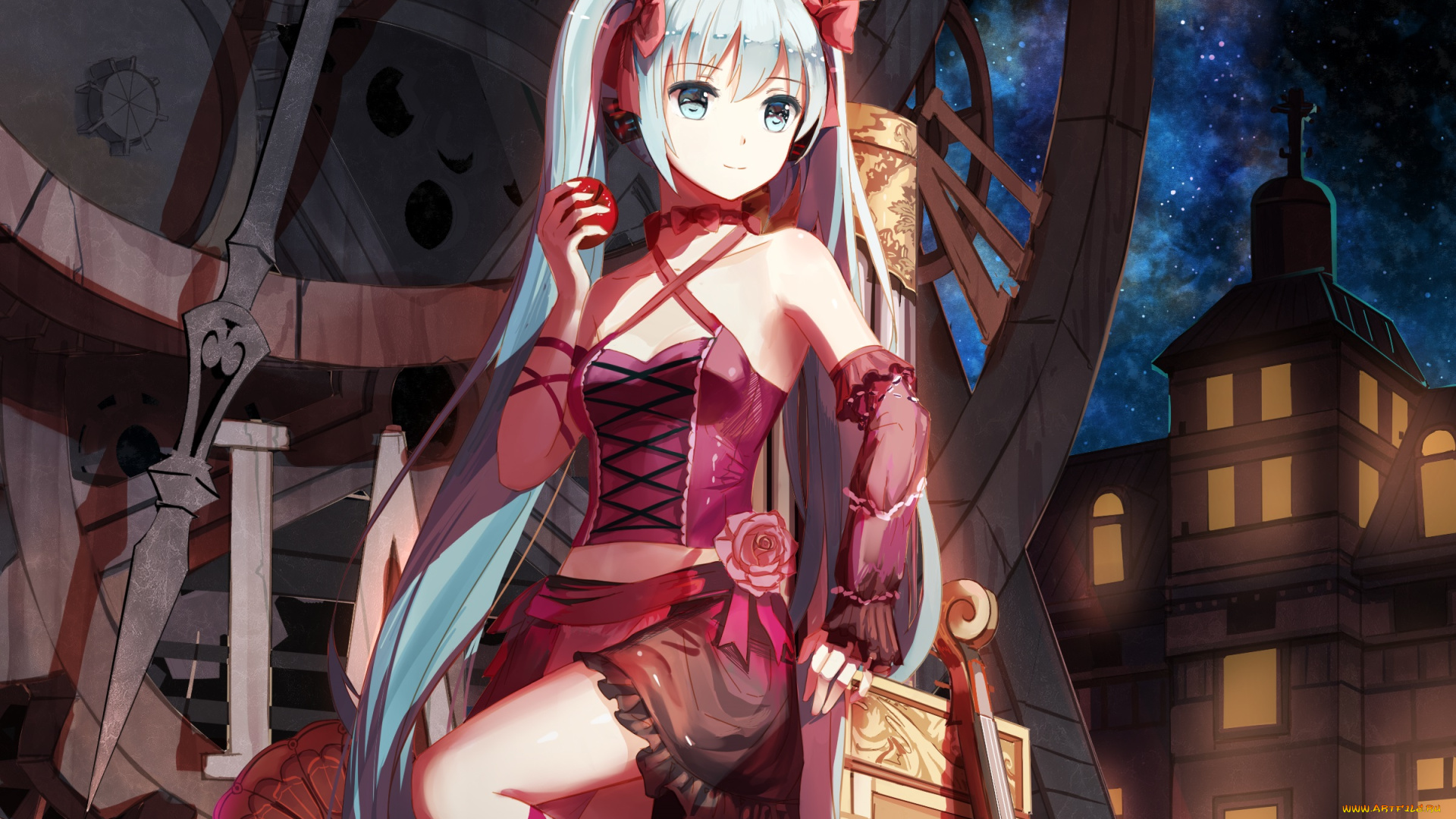 аниме, vocaloid, девушка