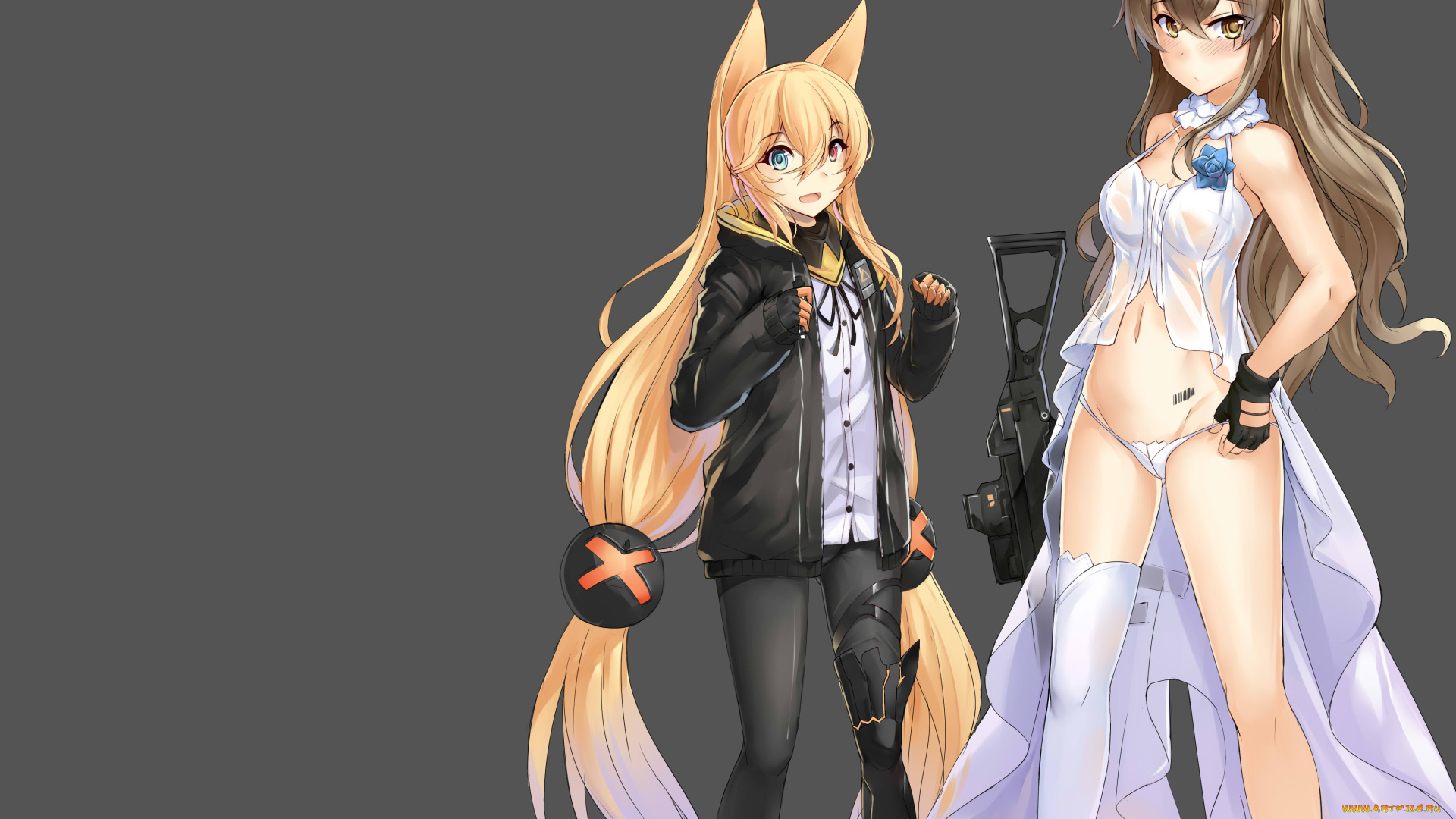 аниме, животные, , существа, девушки