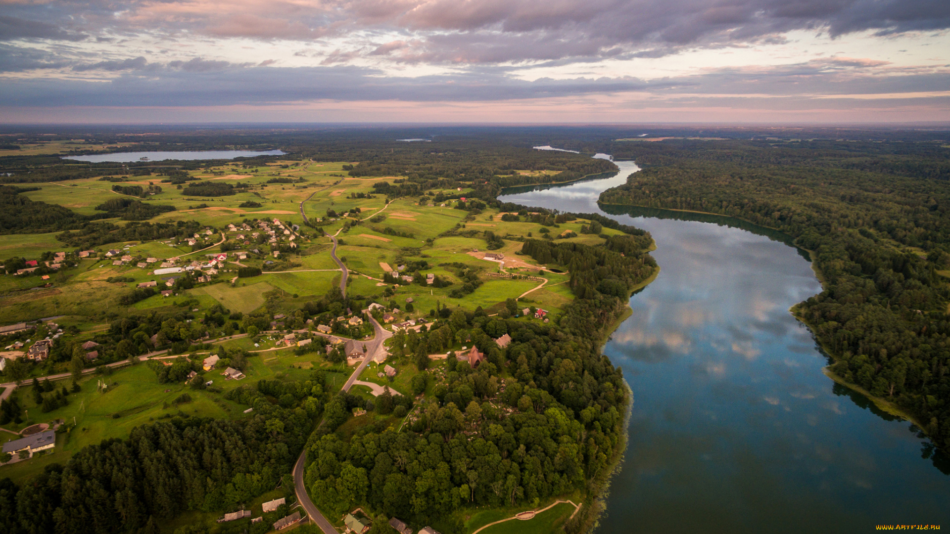 города, -, пейзажи, река, дома
