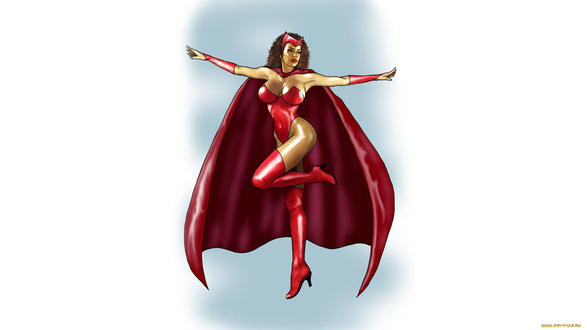 рисованное, комиксы, девушка, униформа, фон