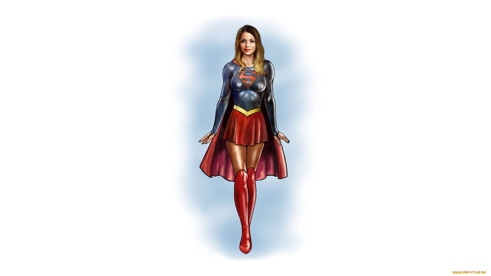 рисованное, комиксы, униформа, взгляд, фон, девушка