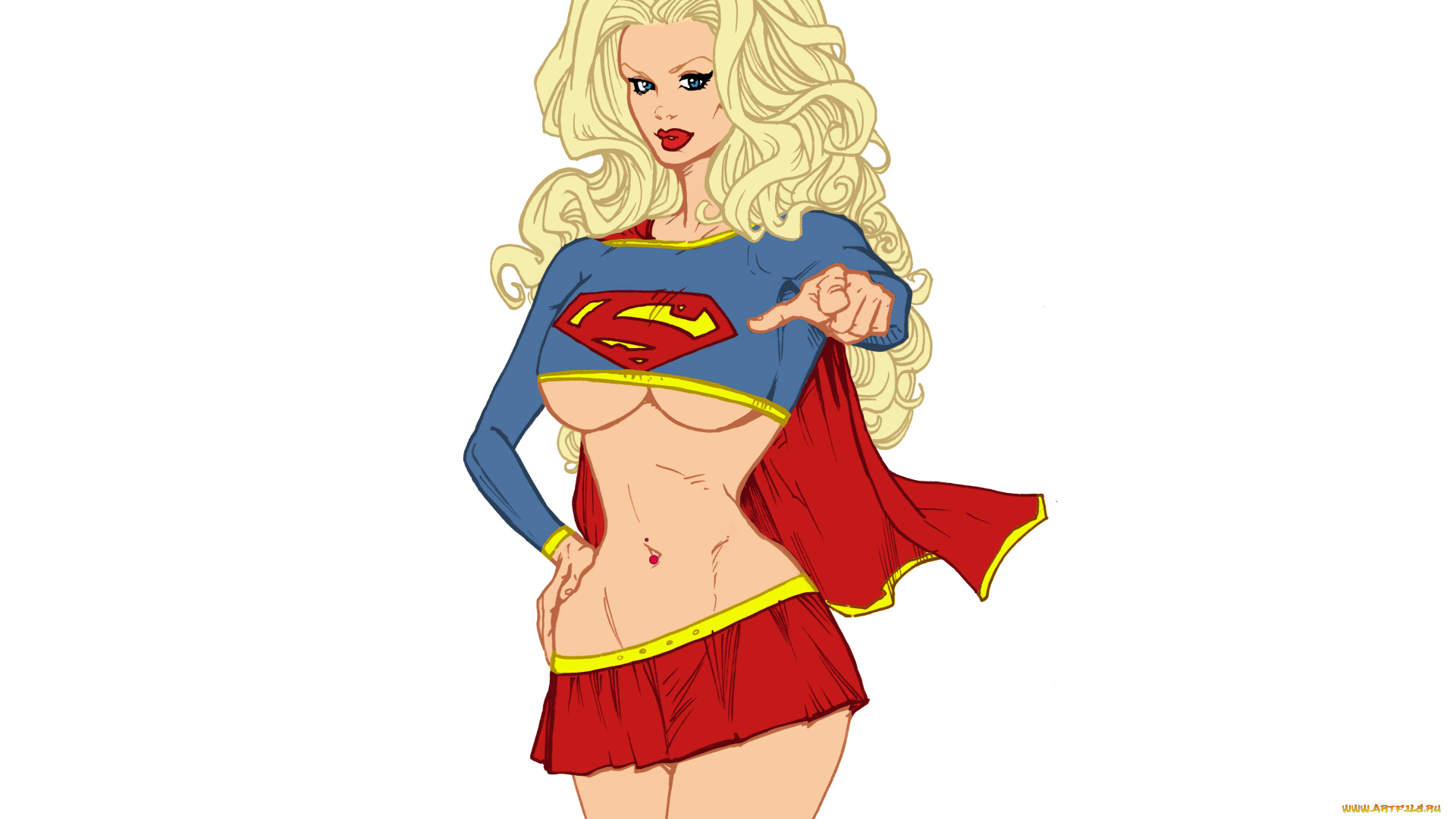 рисованное, комиксы, униформа, взгляд, фон, девушка