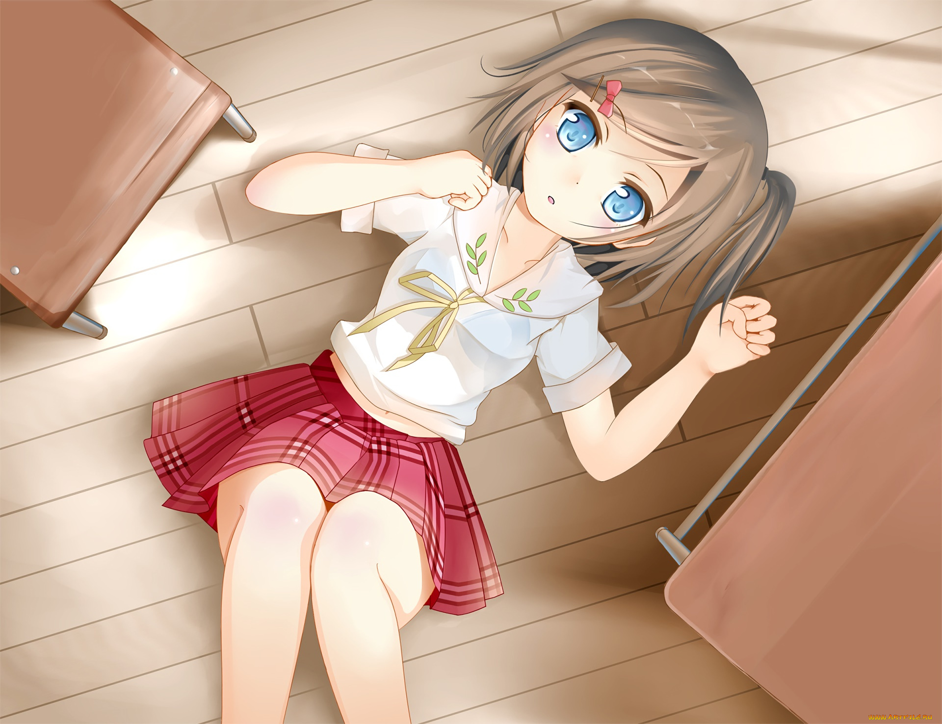 аниме, henneko, девушка, взгляд, фон