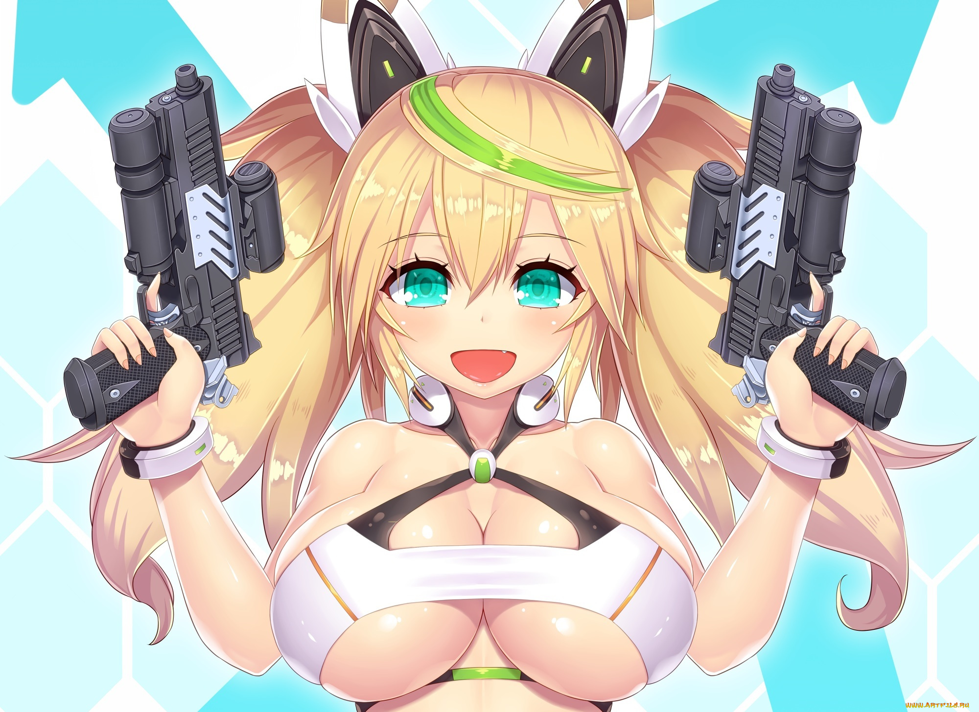 аниме, phantasy, star, online, девушка, оружие