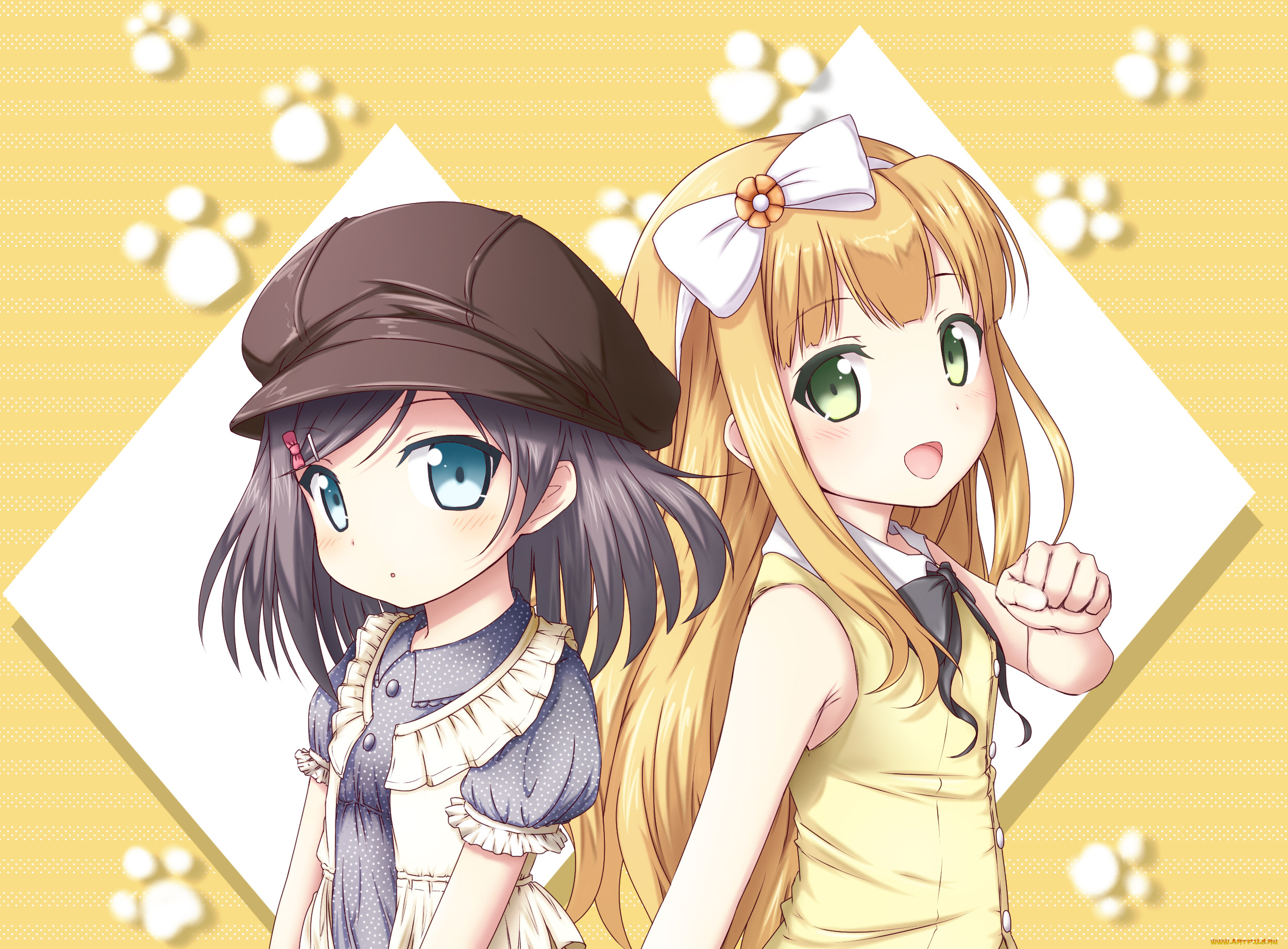 аниме, henneko, фон, взгляд, девушки