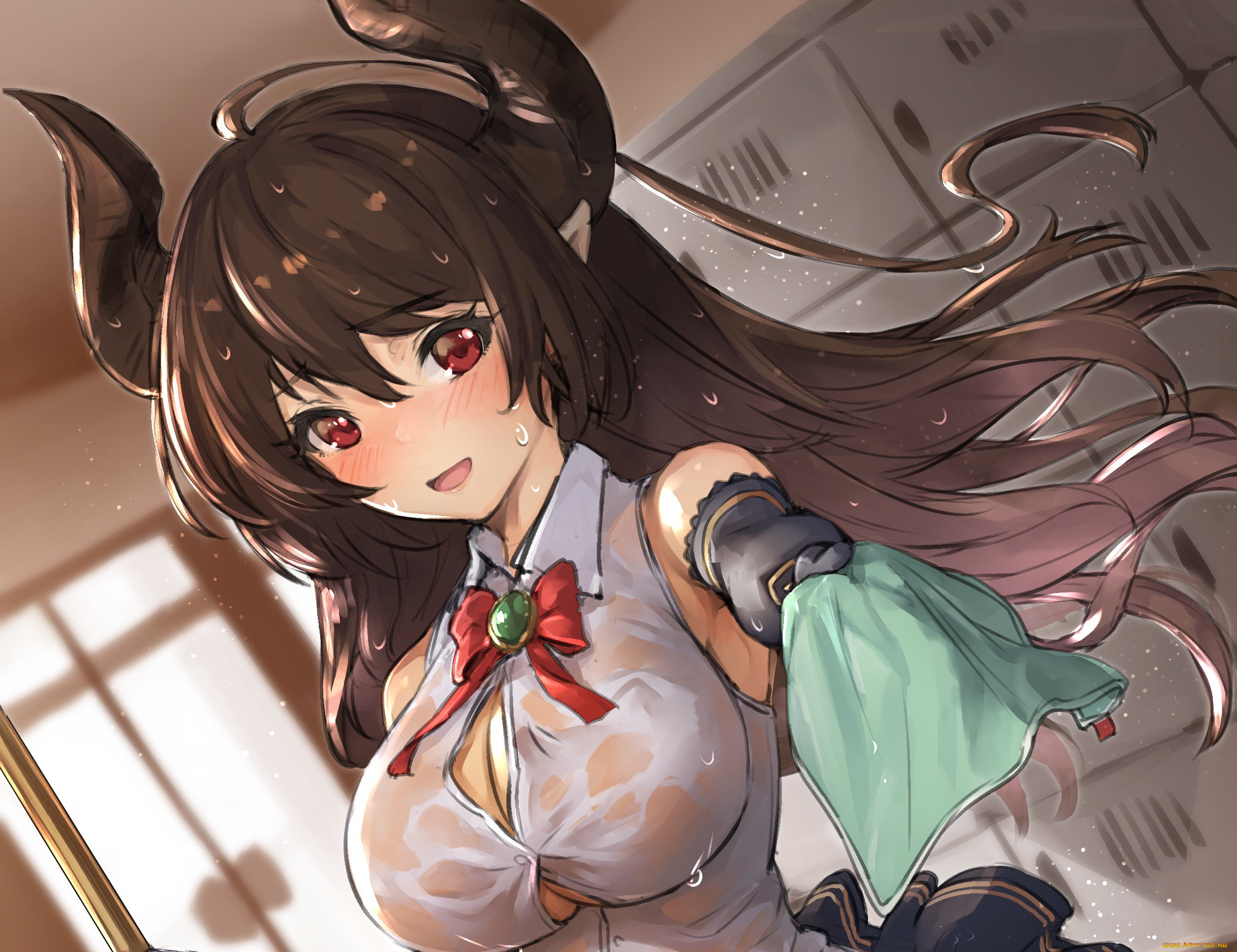 аниме, shingeki, no, bahamut, девушка