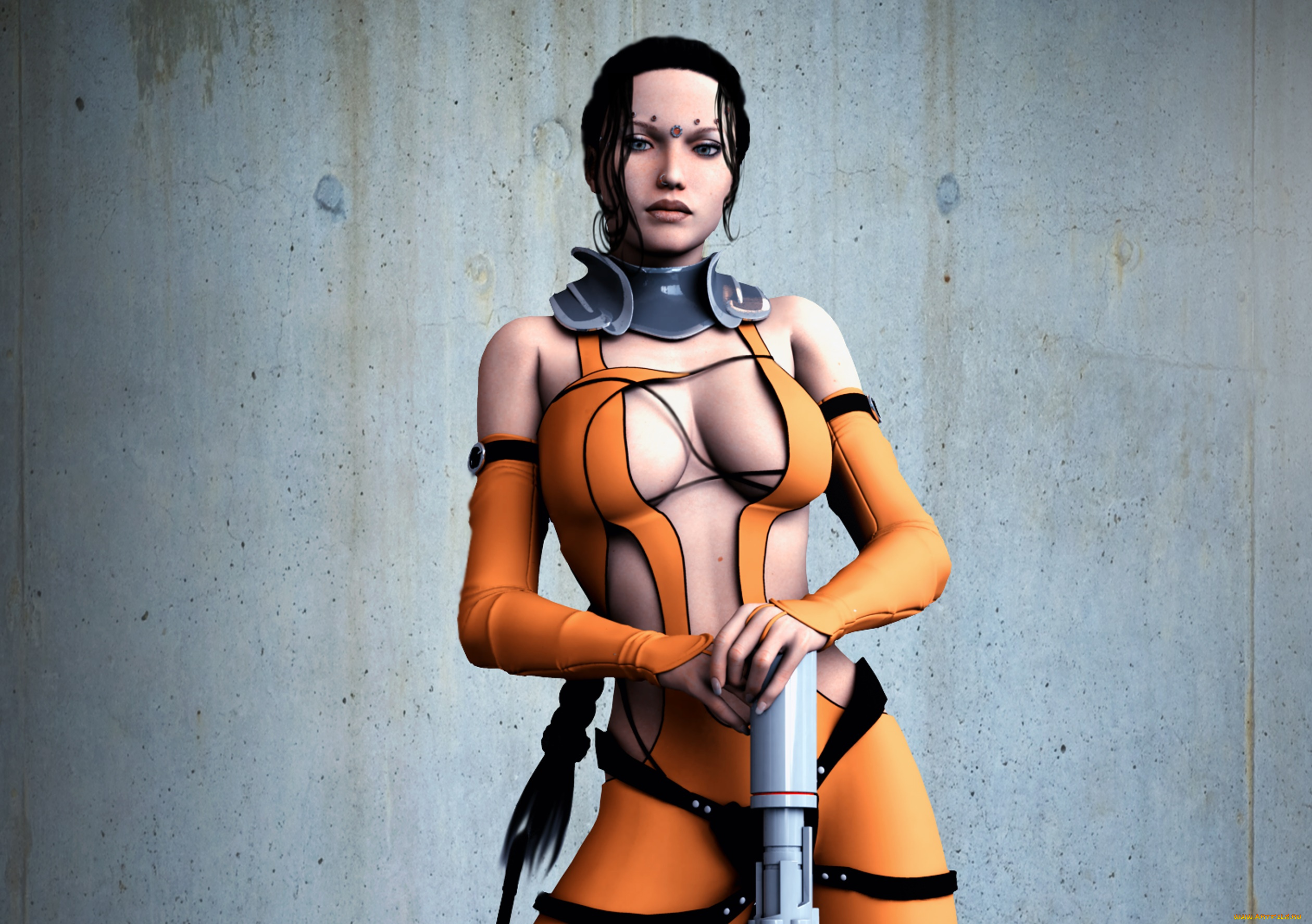 3д, графика, люди, , people, девушка, взгляд, фон