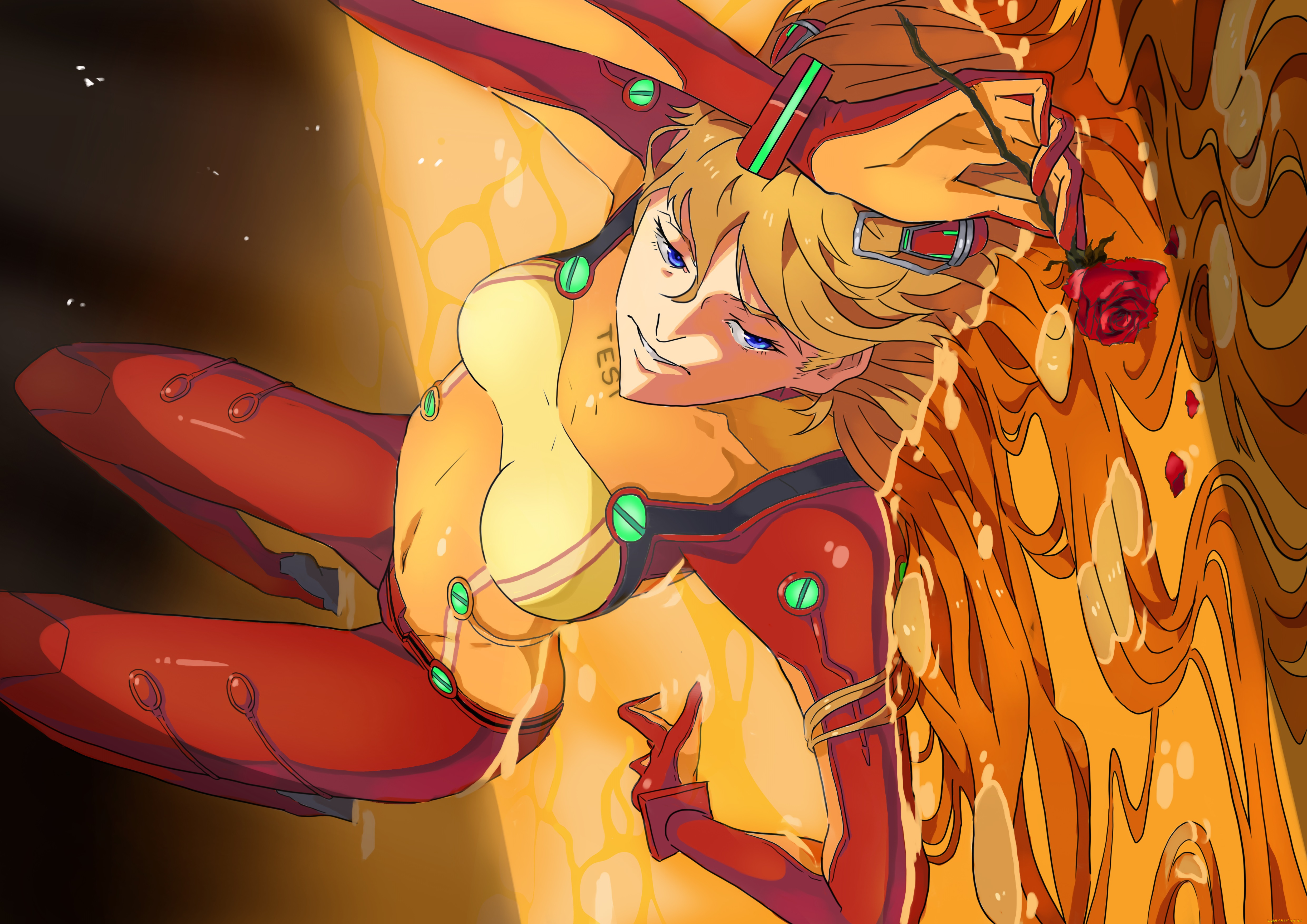 аниме, evangelion, девушка