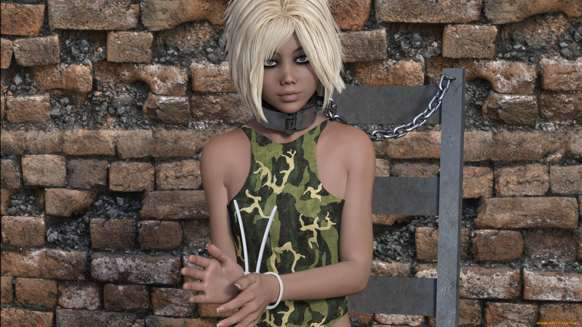 3д, графика, фантазия, , fantasy, фон, взгляд, девушка