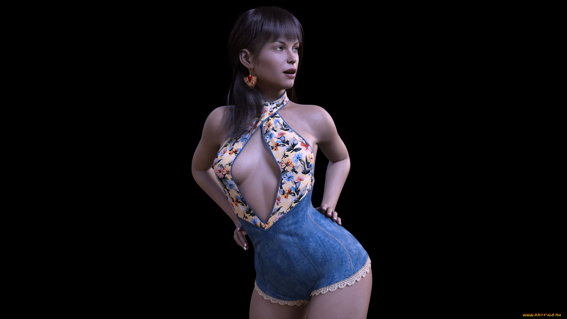 3д, графика, люди, , people, фон, взгляд, девушка