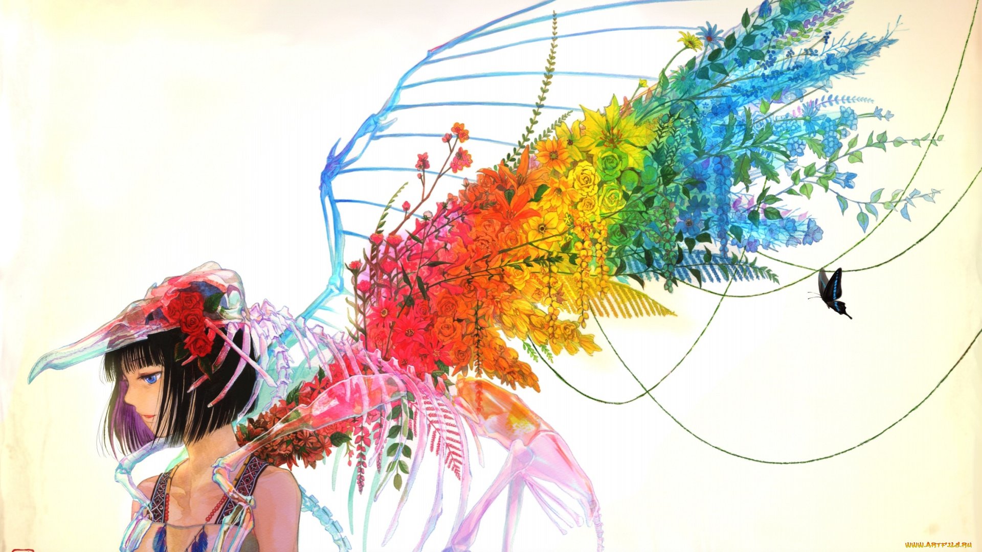 аниме, ангелы, , демоны, девушка