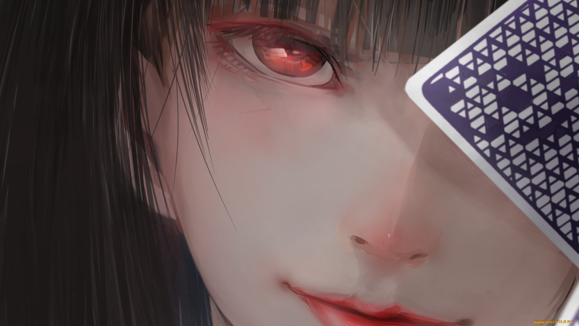 аниме, kakegurui, взгляд