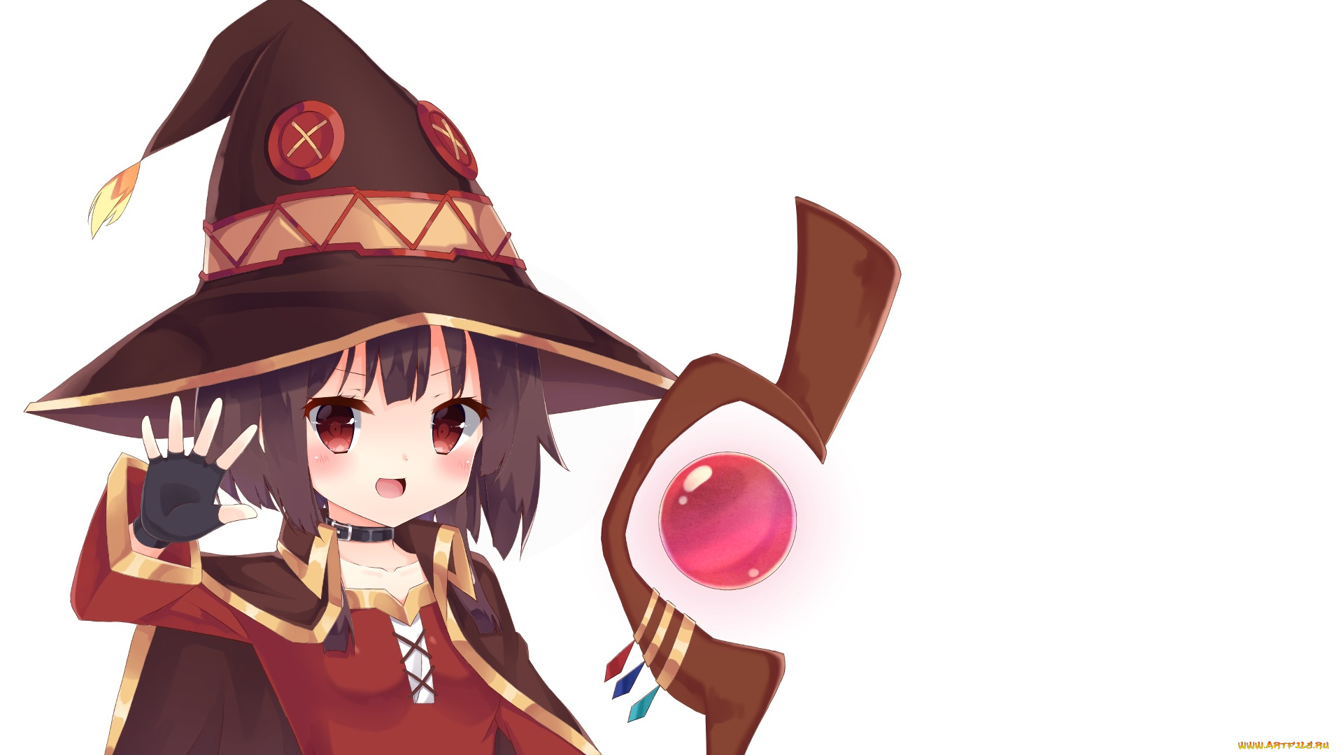 аниме, kono, subarashii, sekai, ni, shukufuku, wo, девушка, фон, взгляд