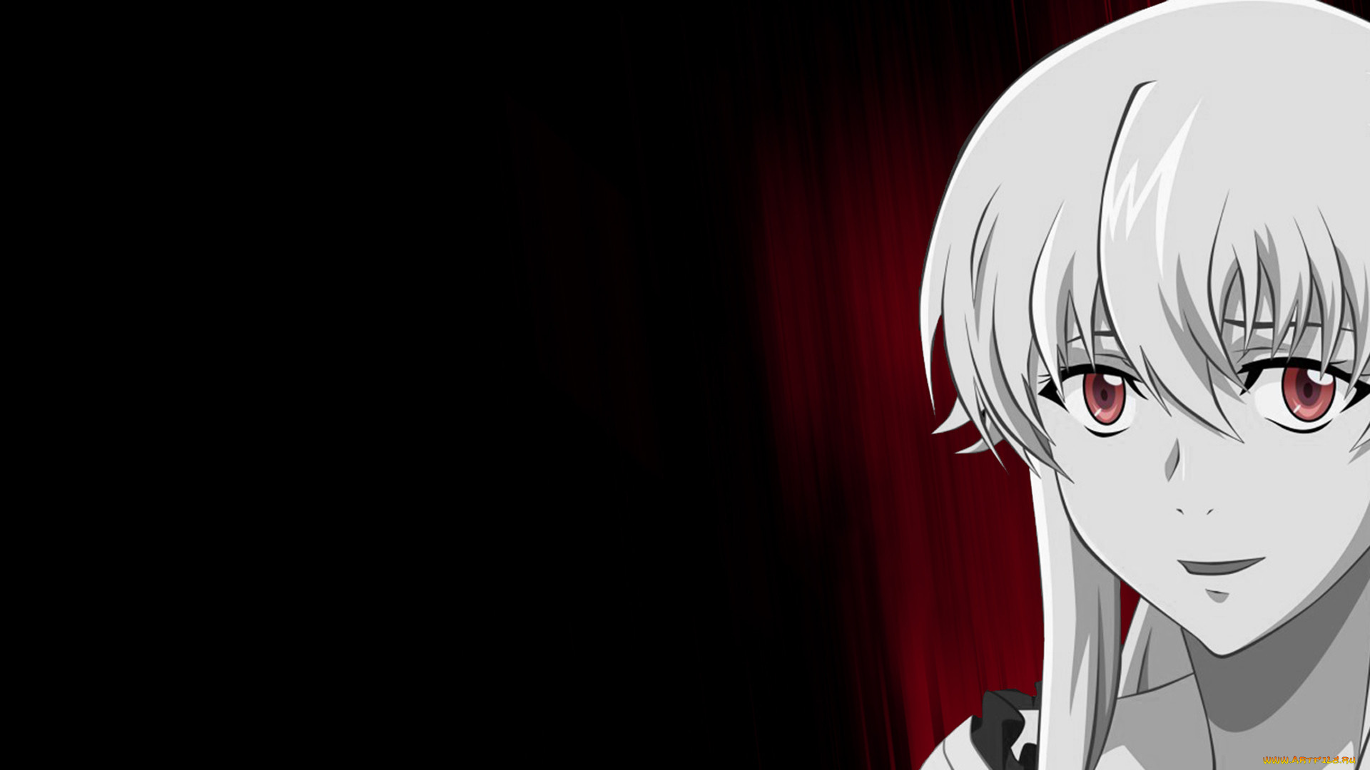 аниме, mirai, nikki, фон, взгляд, девушка