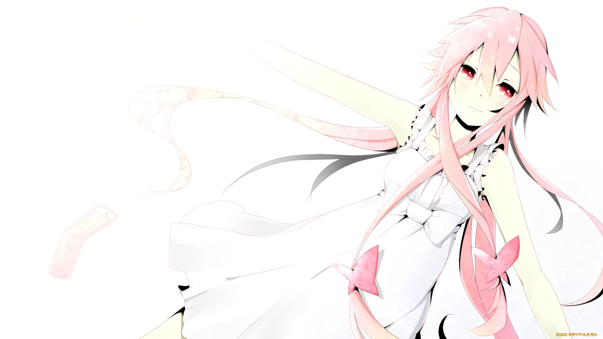 аниме, mirai, nikki, фон, взгляд, девушка