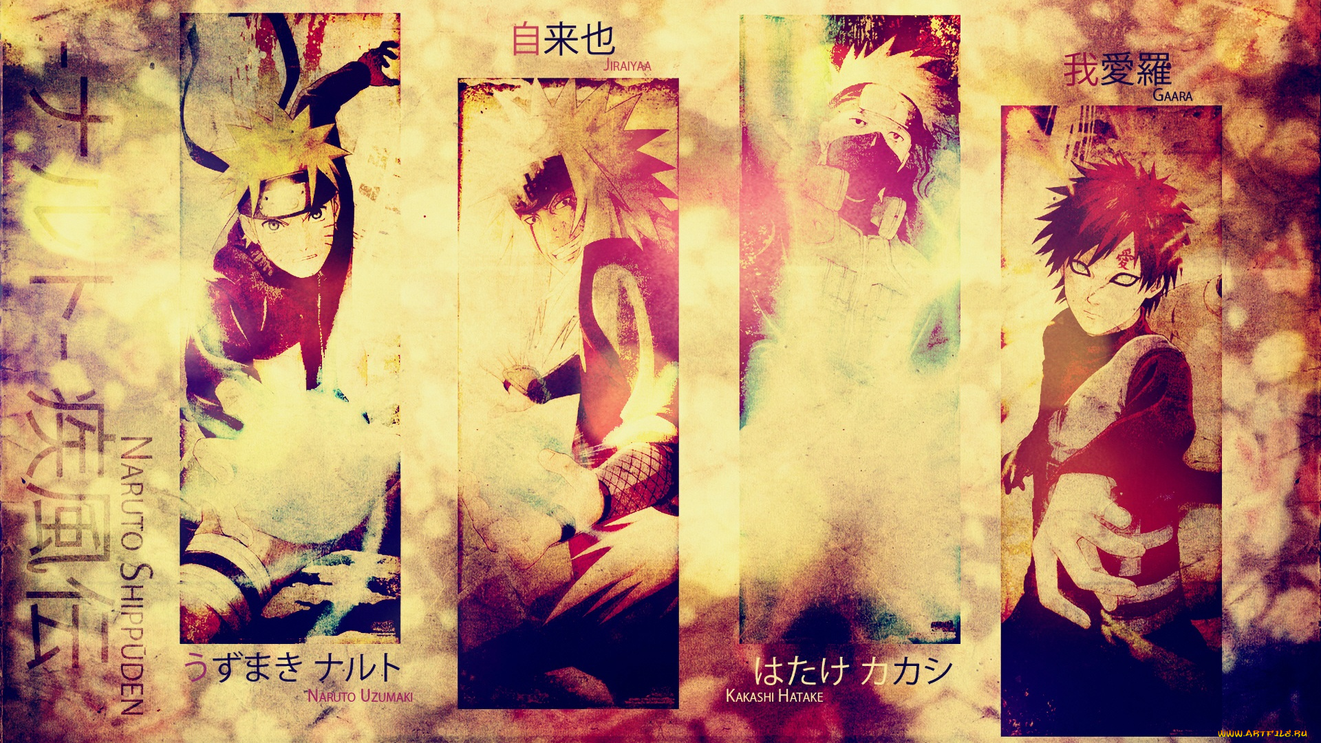 аниме, naruto, трое