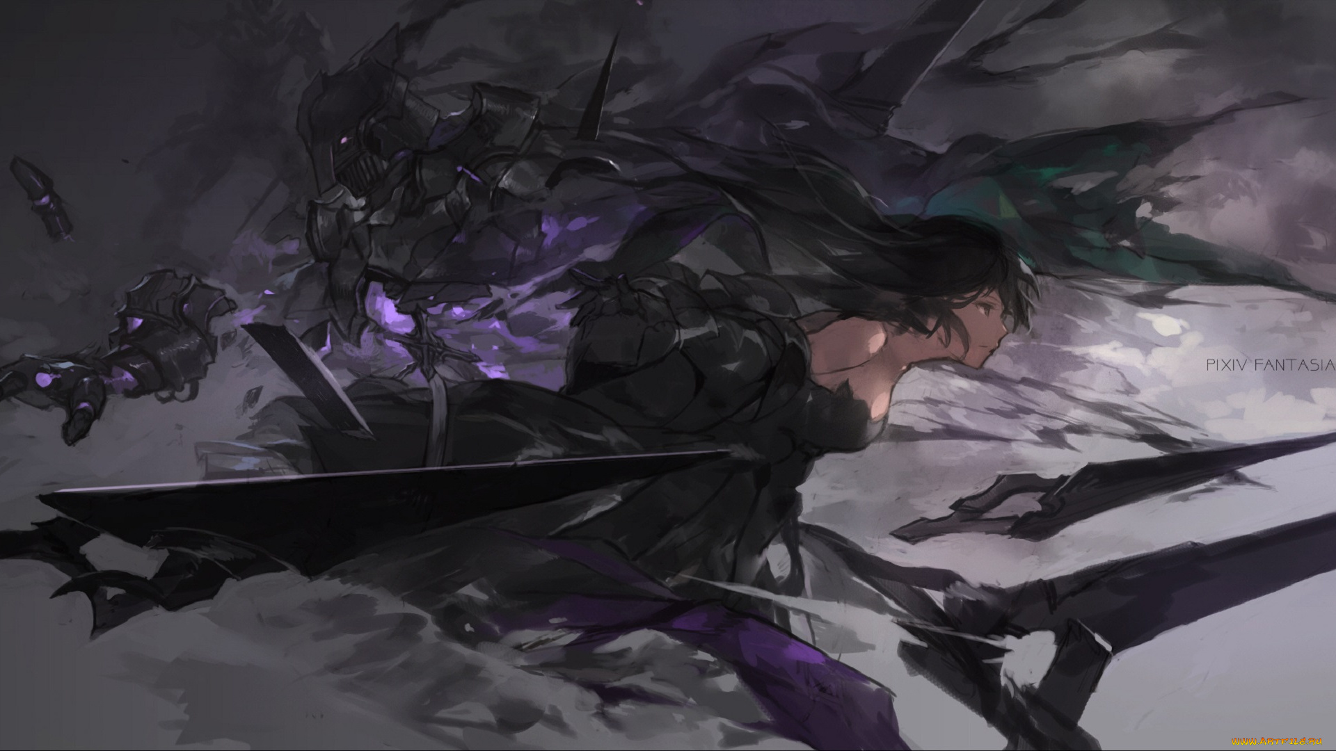 аниме, pixiv, fantasia, девушка