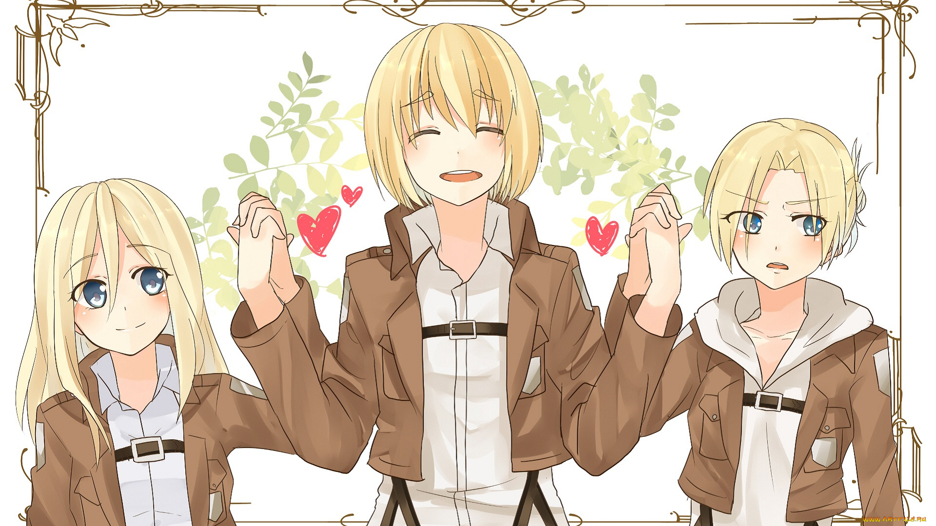 аниме, shingeki, no, kyojin, атака, титанов