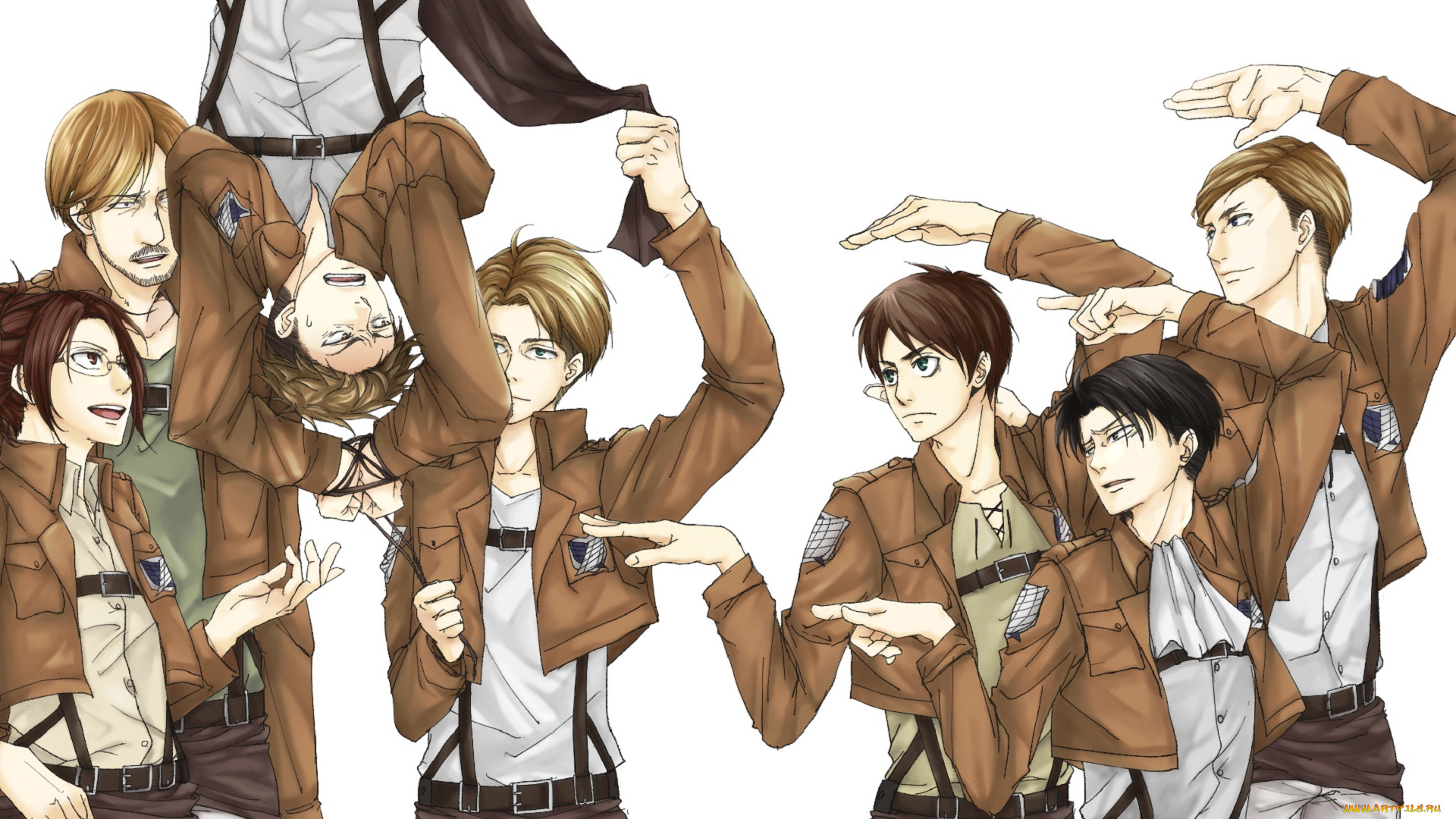 аниме, shingeki, no, kyojin, атака, титанов