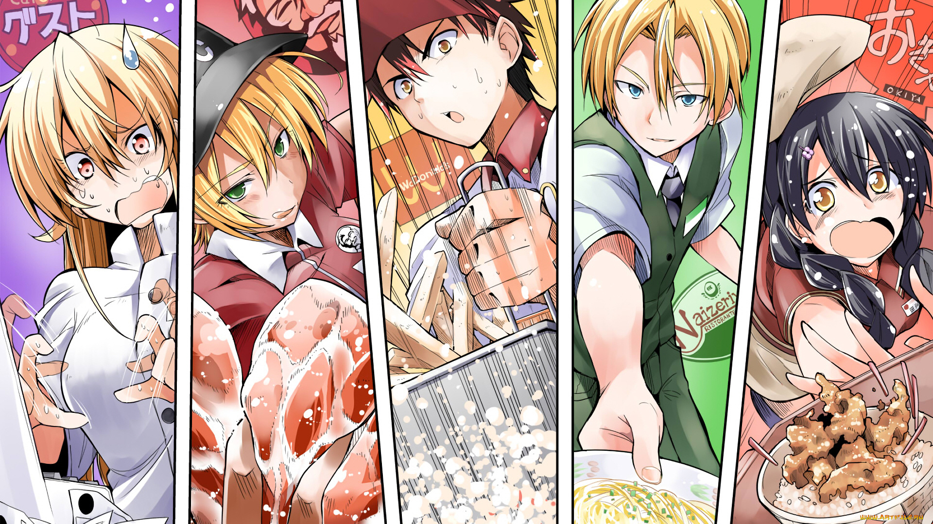 аниме, shokugeki, no, soma, персонажи