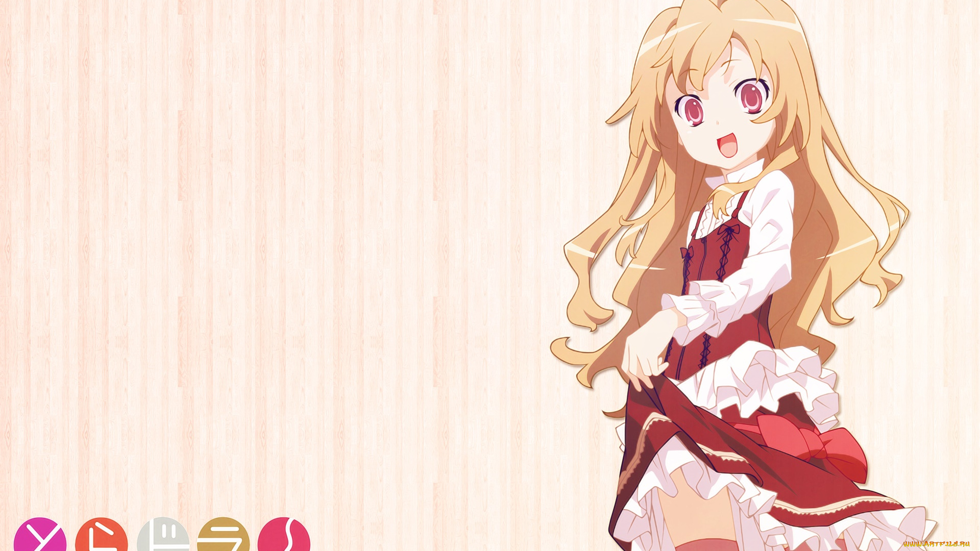 аниме, toradora, фон, девушка, взгляд