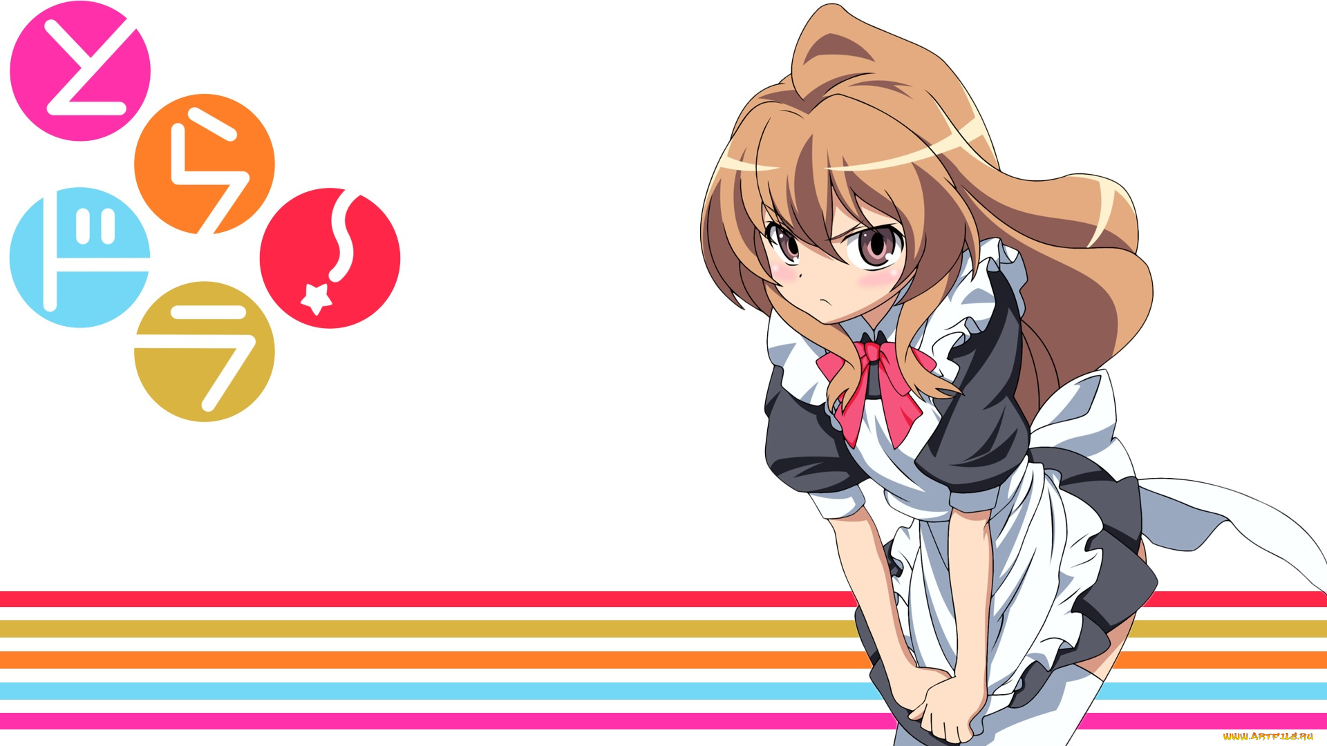 аниме, toradora, фон, взгляд, девушка