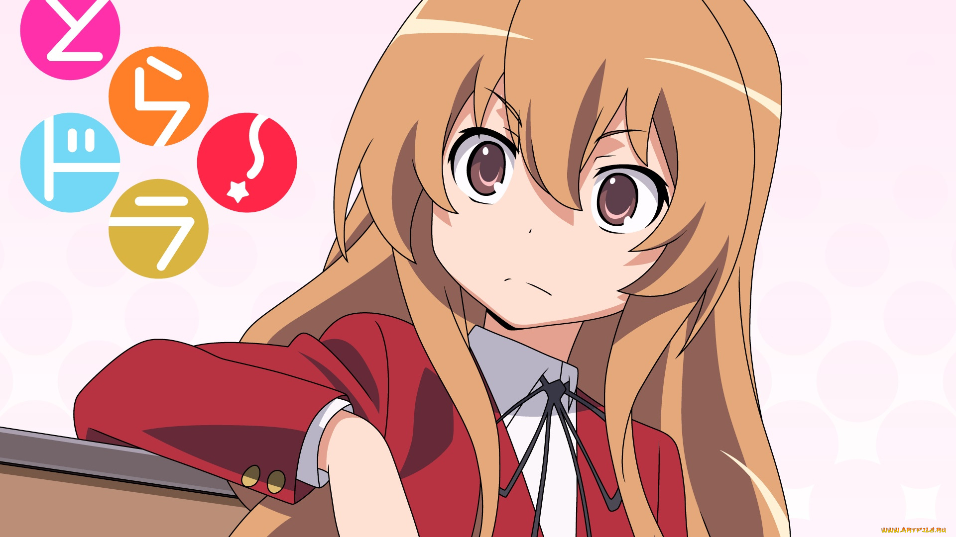 аниме, toradora, фон, взгляд, девушка