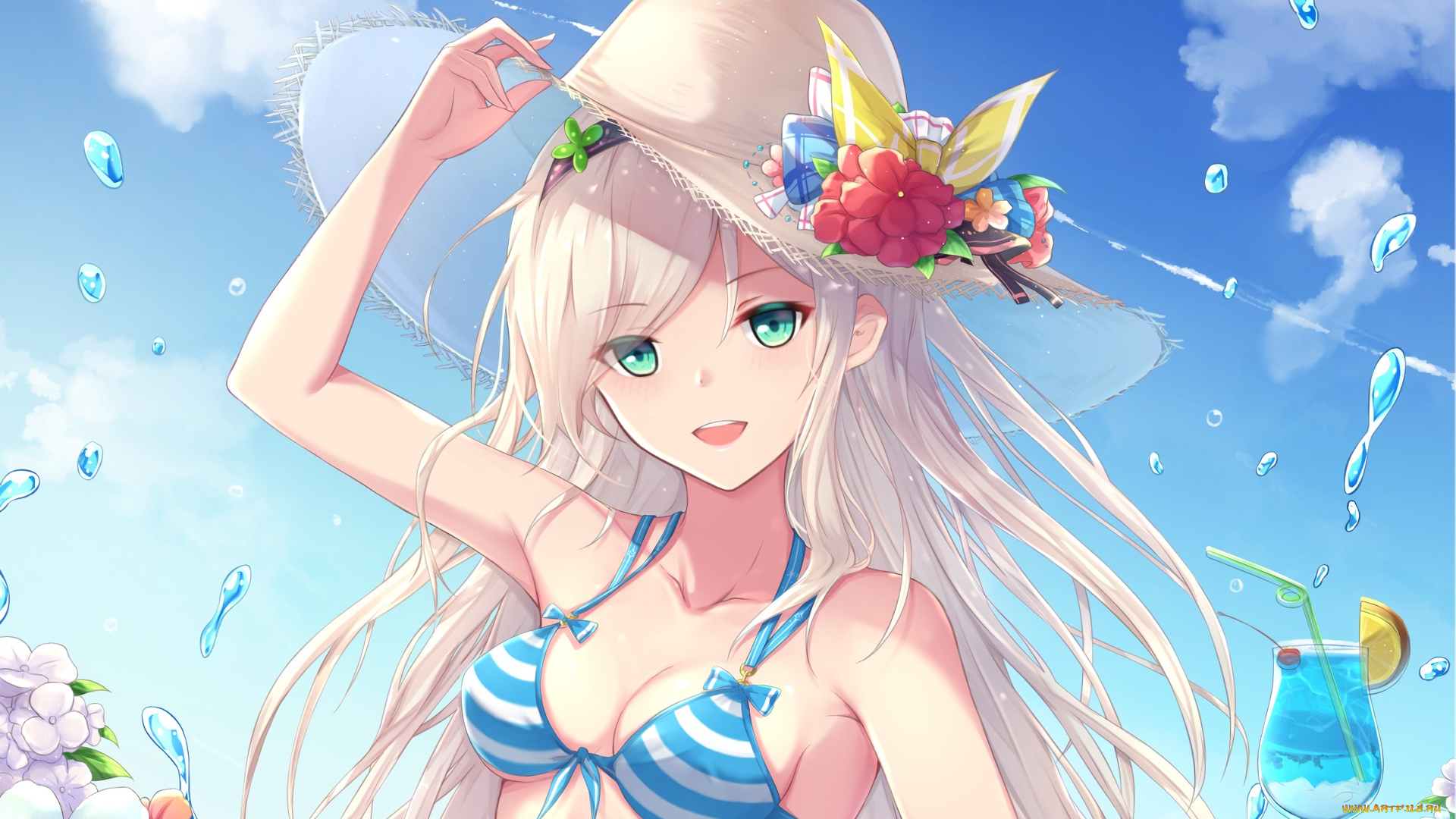 аниме, unknown, , другое, фон, взгляд, девушка