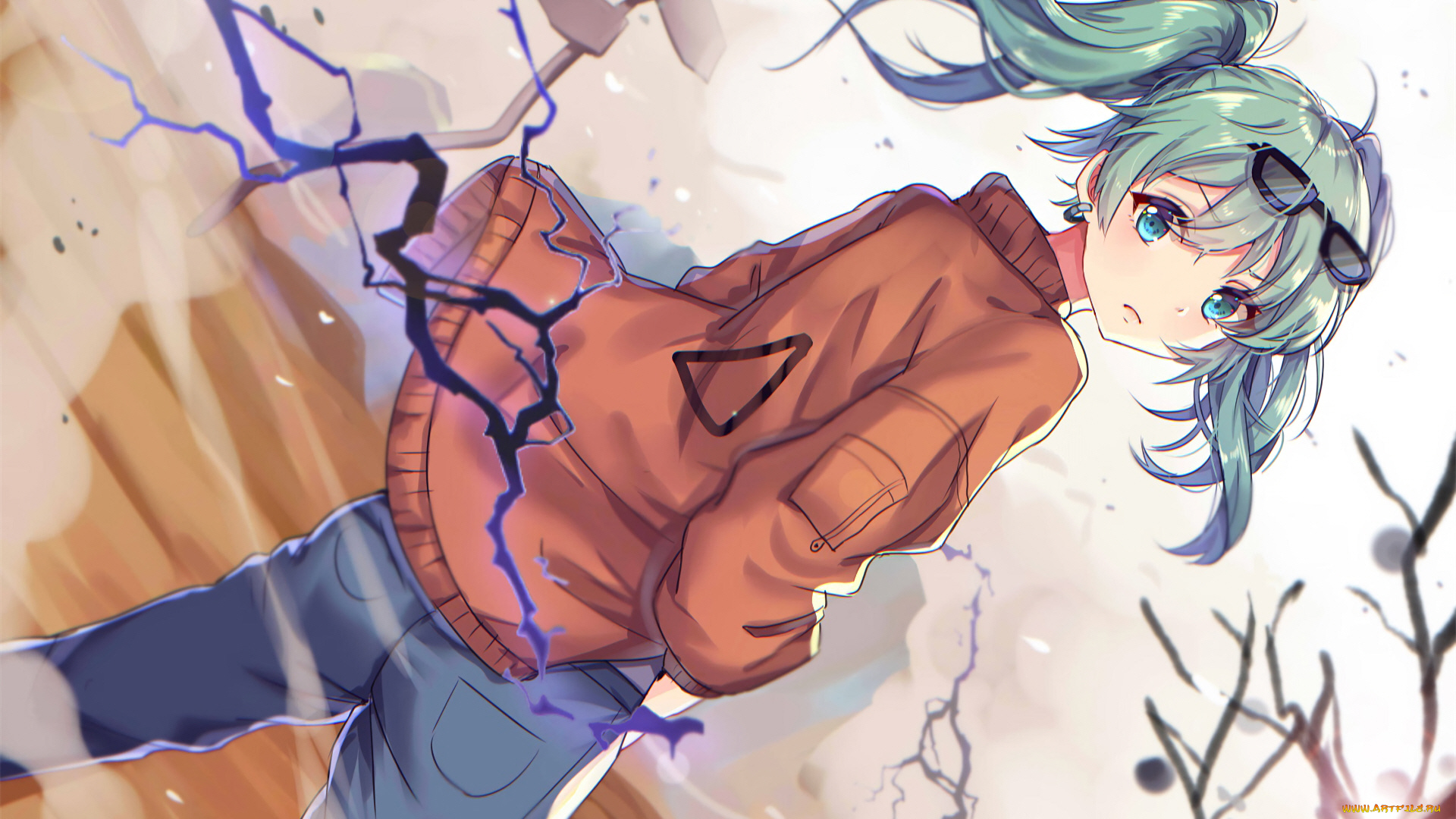 аниме, vocaloid, девушка