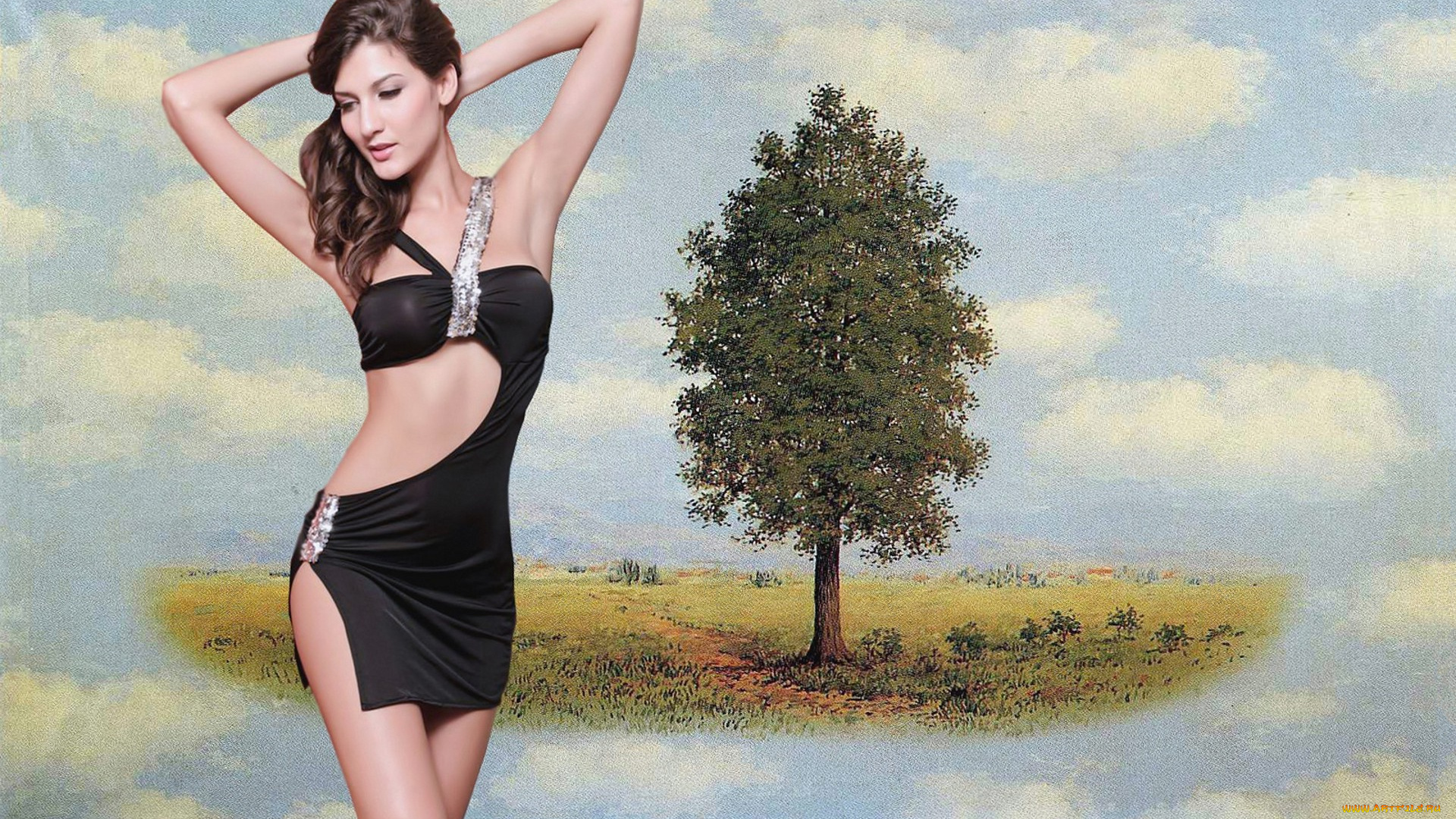 девушки, -unsort, , брюнетки, темноволосые, взгляд, лицо